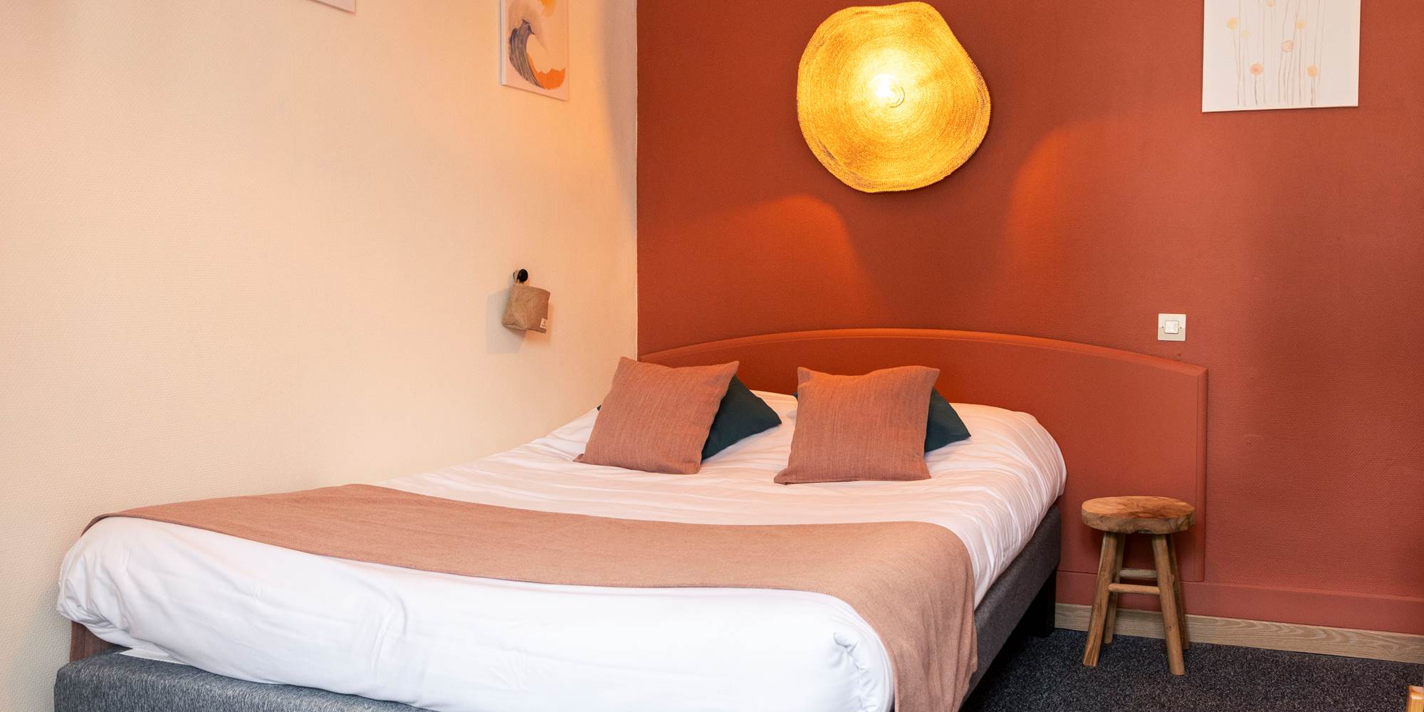 Hotel La Villa Rose Marie saint brevin océan chambre double vue mer lit double petit déjeuner diner restaurant terrasse sous les pins