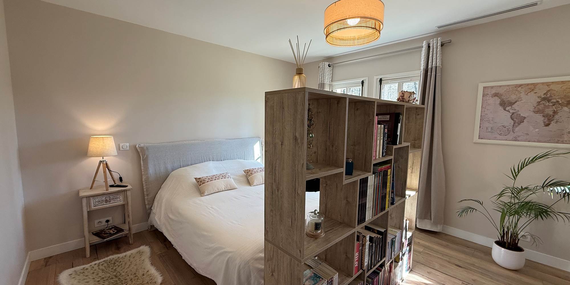 Lit et Bibliothéque suite Pierre 2