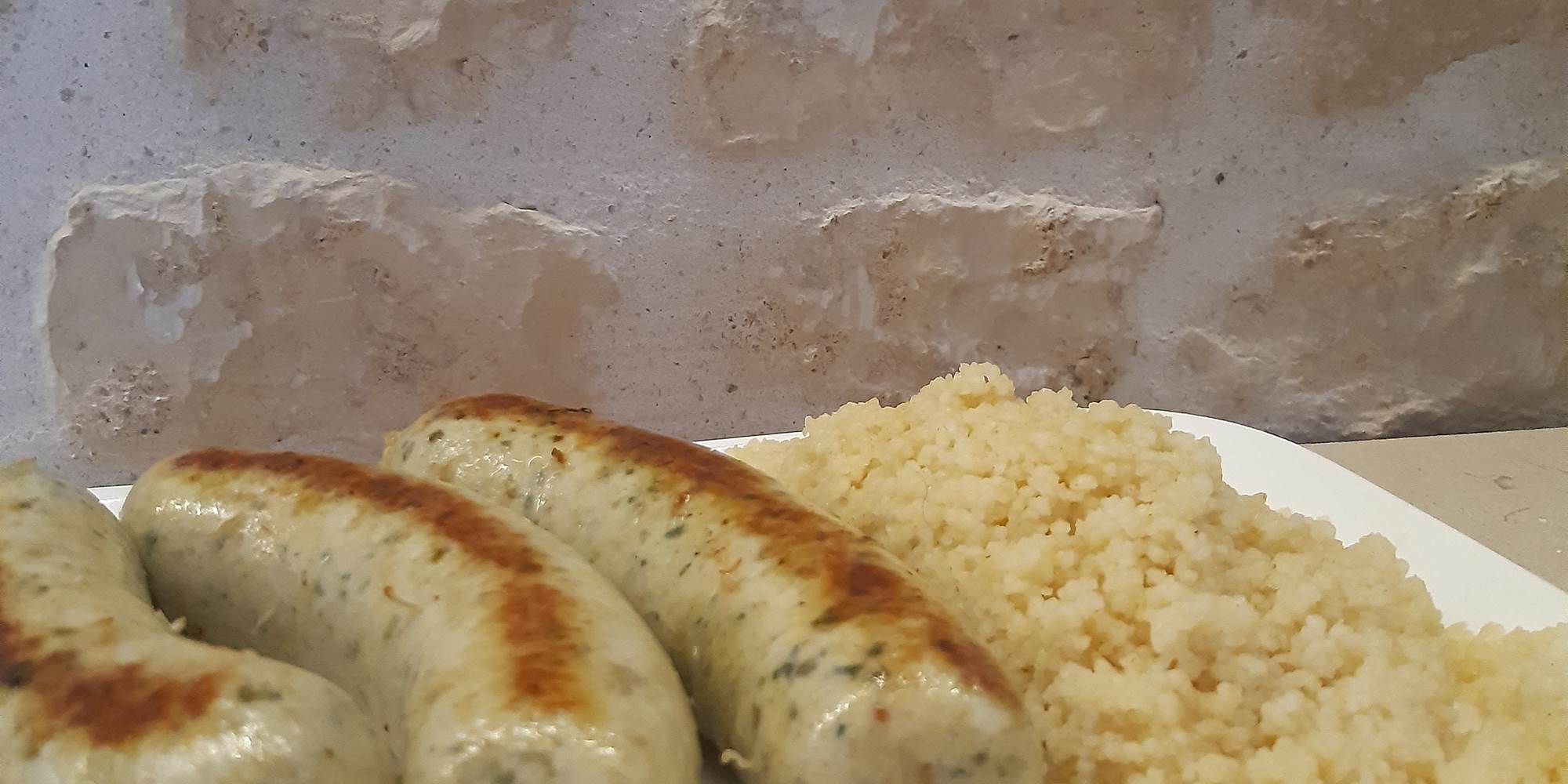 Villa Marie - La table de Stef, saucisse blanche aux herbes maison