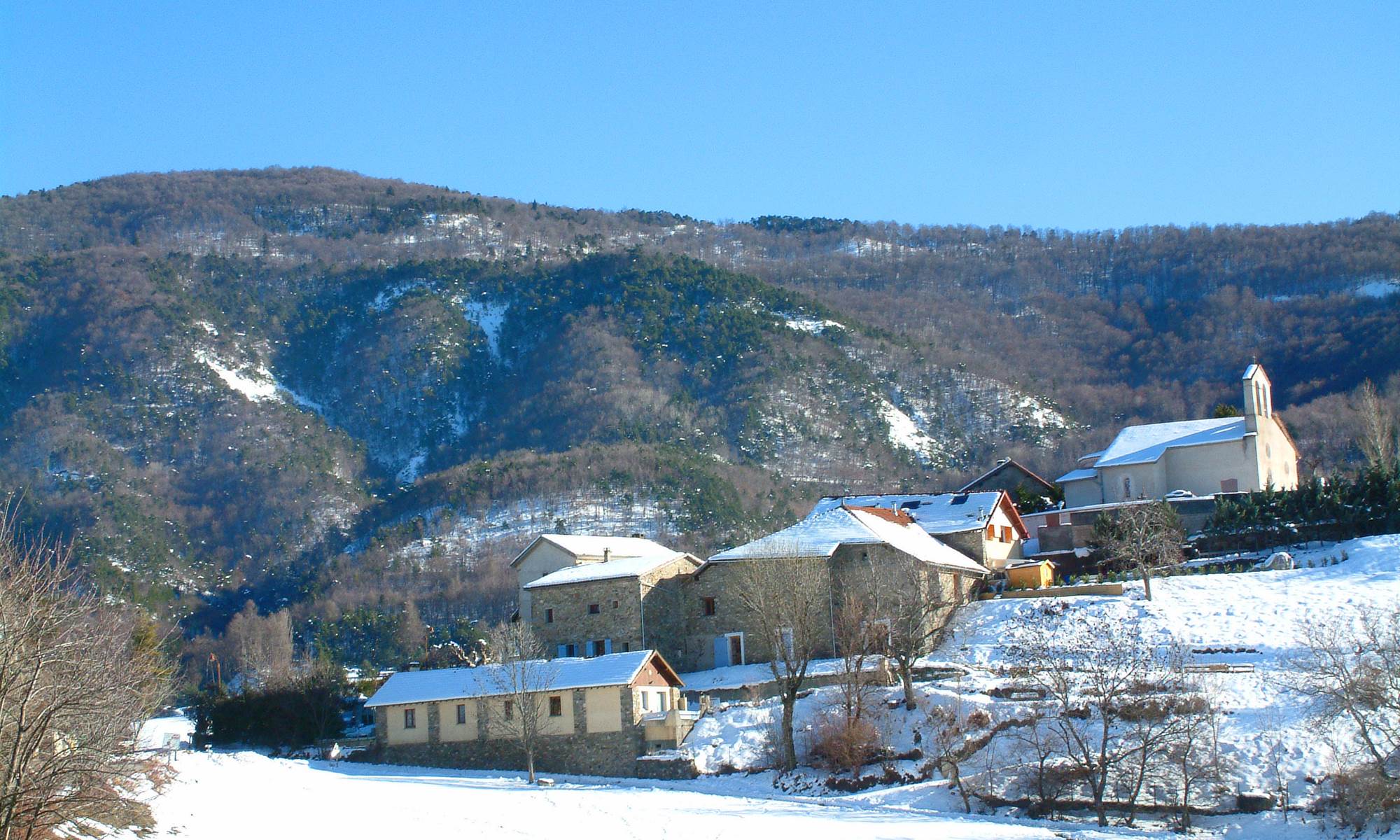 vue sur le gîte l'hiver-galerie