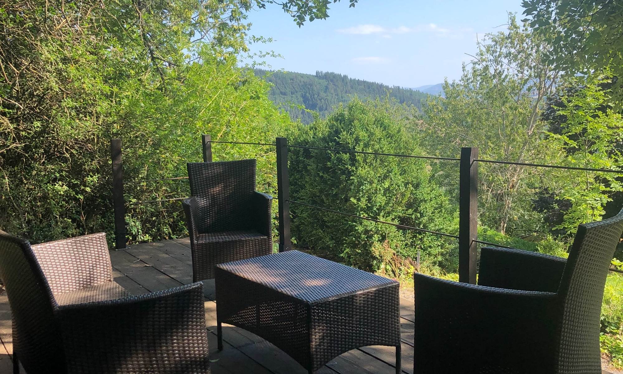 La terrasse bois ombragée toute la journée