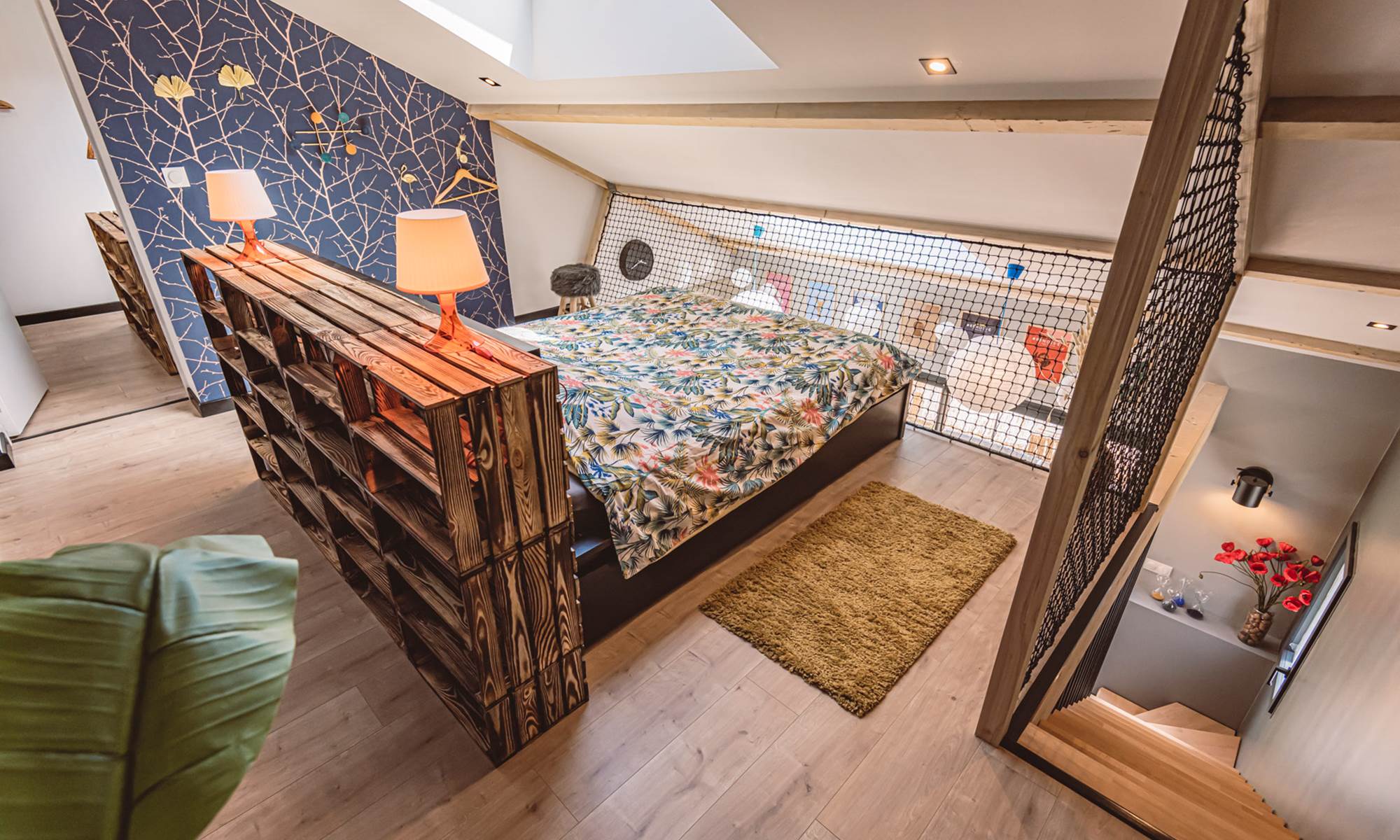 Lit queen size gîte Au fil de l'eau-galerie