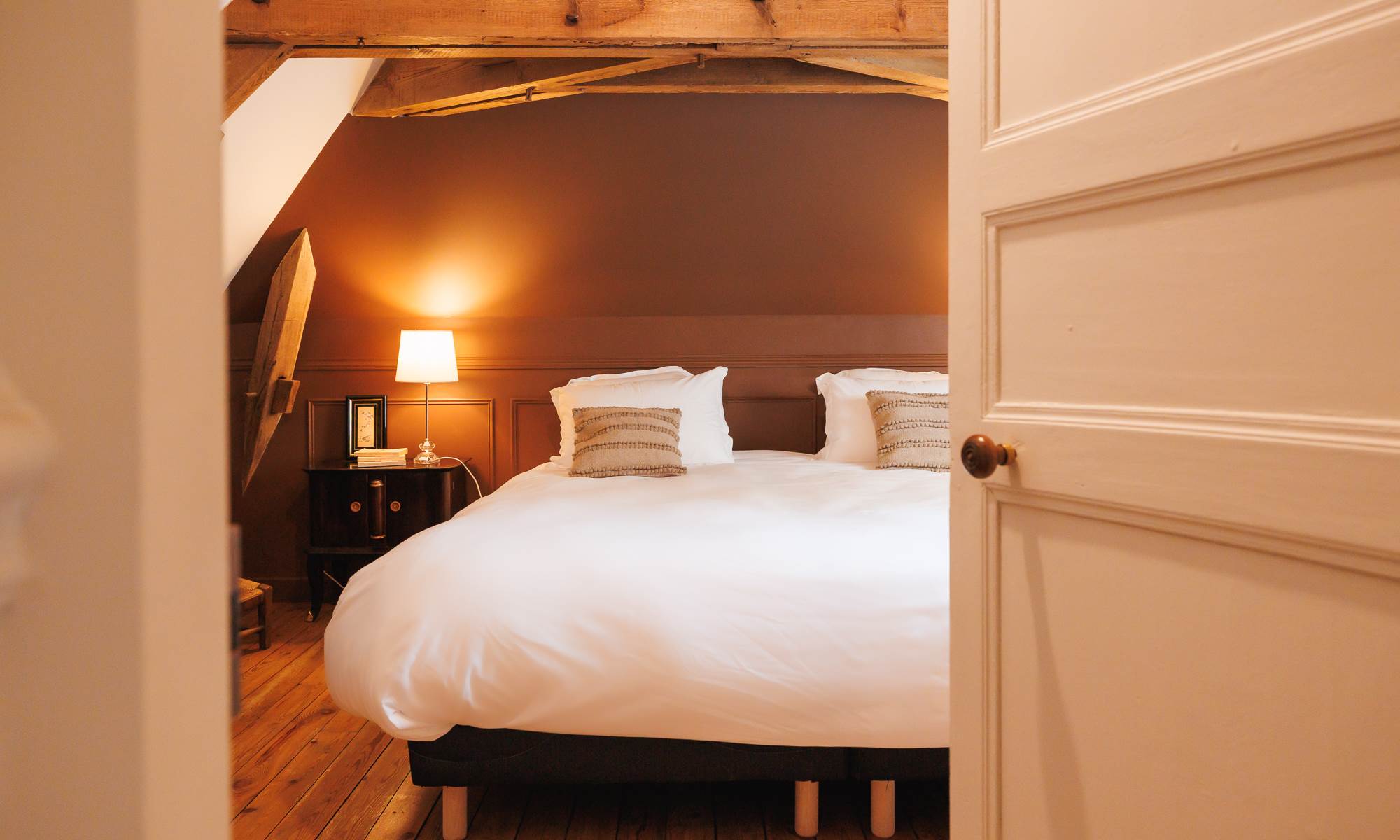 chambre chocolat vue palier gite de charme Le Quatre Feuilles proche puy du Fou