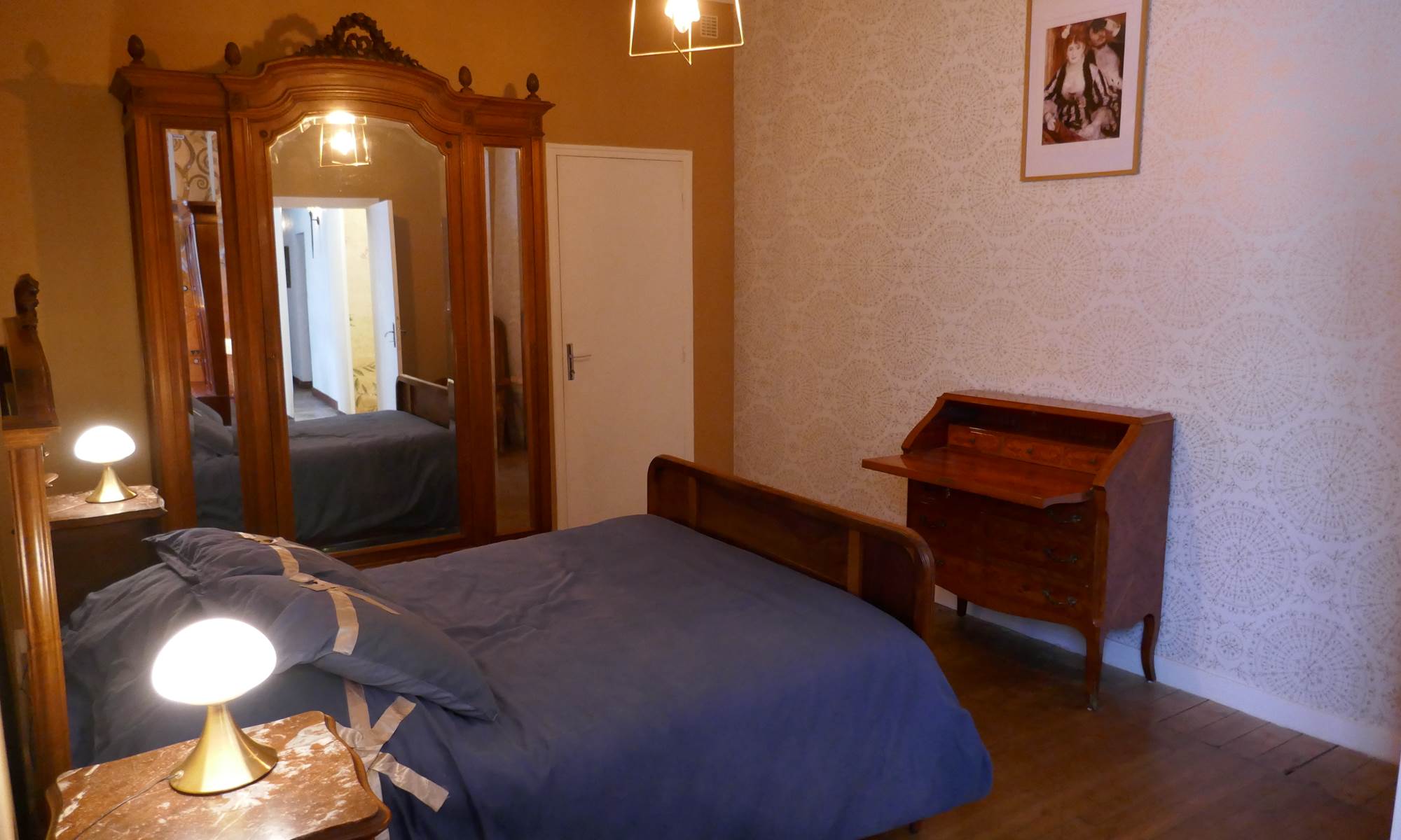 Chambre Klimt lit double