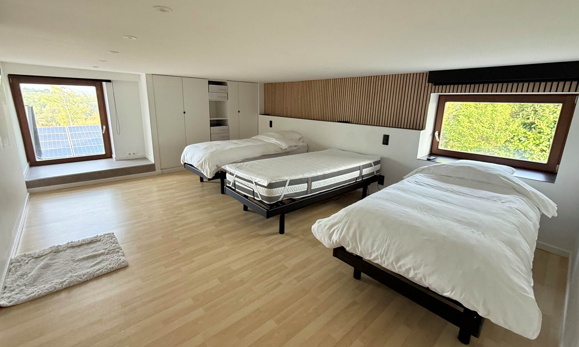 Espace de couchage supplémentaire (3 lits simples) pour familles et groupes