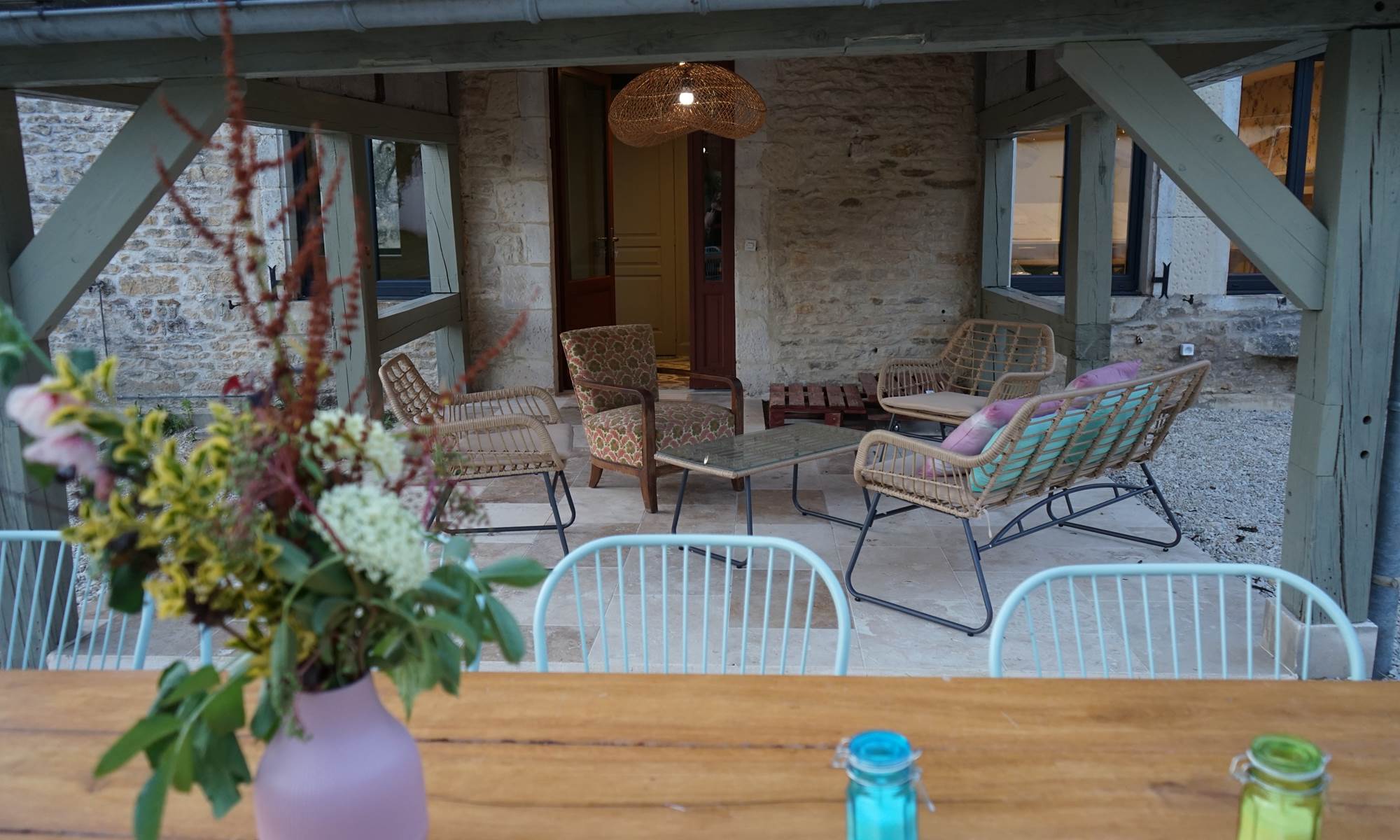 terrasse maison gite