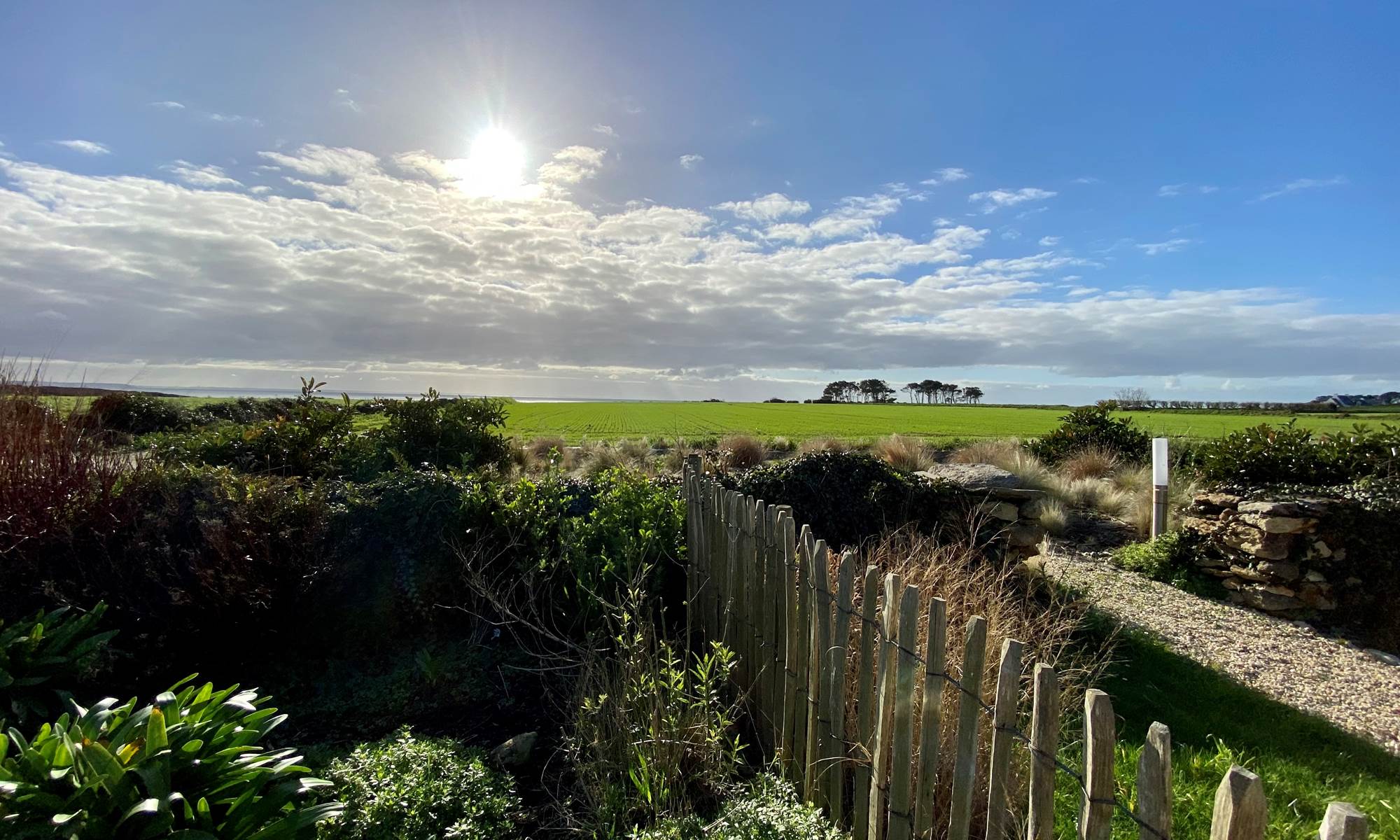 Vue dégagée depuis les gîtes La Grange et Le Jardin de l'Ecurie