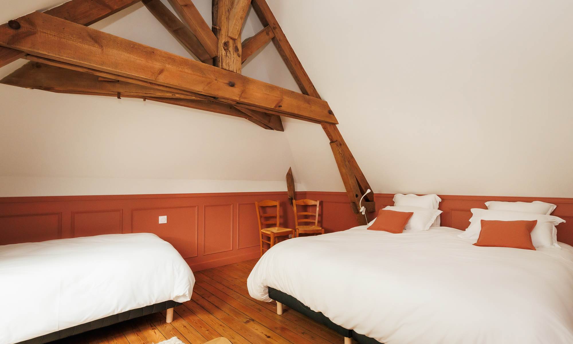 Chambre terracotta gite de charme Le Quatre feuilles proche Puy du Fou