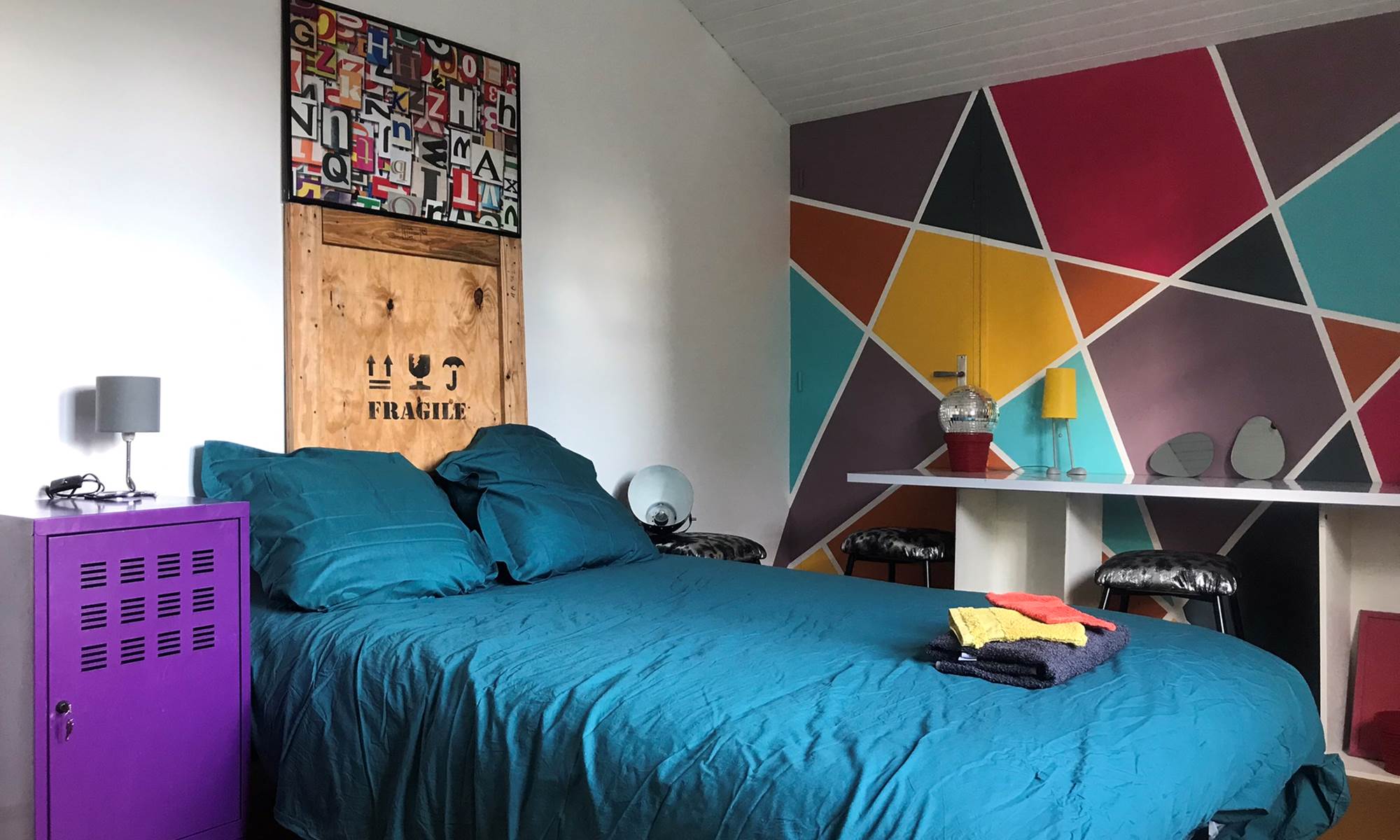 Lit double Chambre POP-galerie