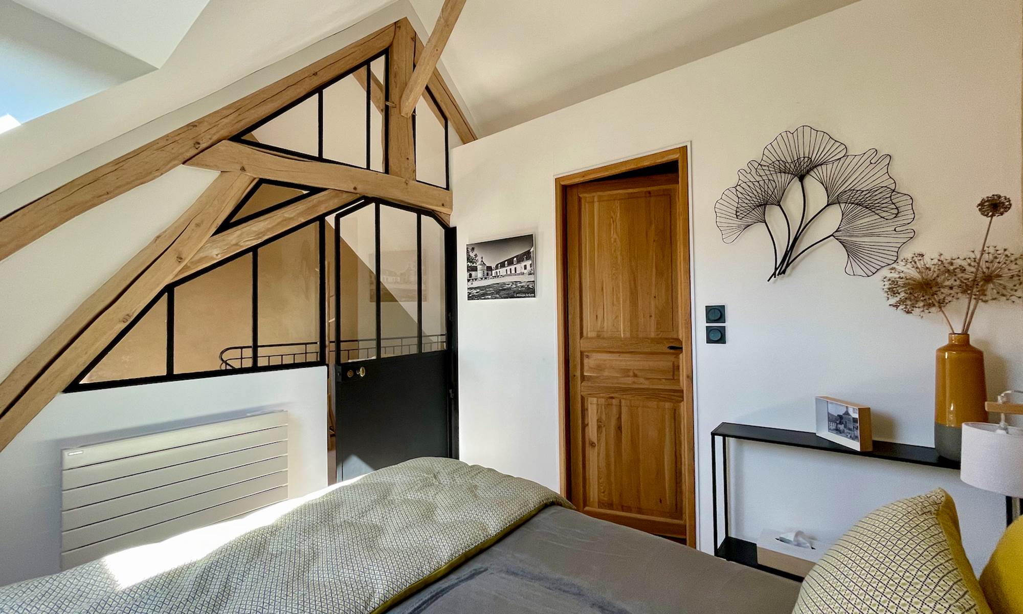 La chambre du gîte-galerie