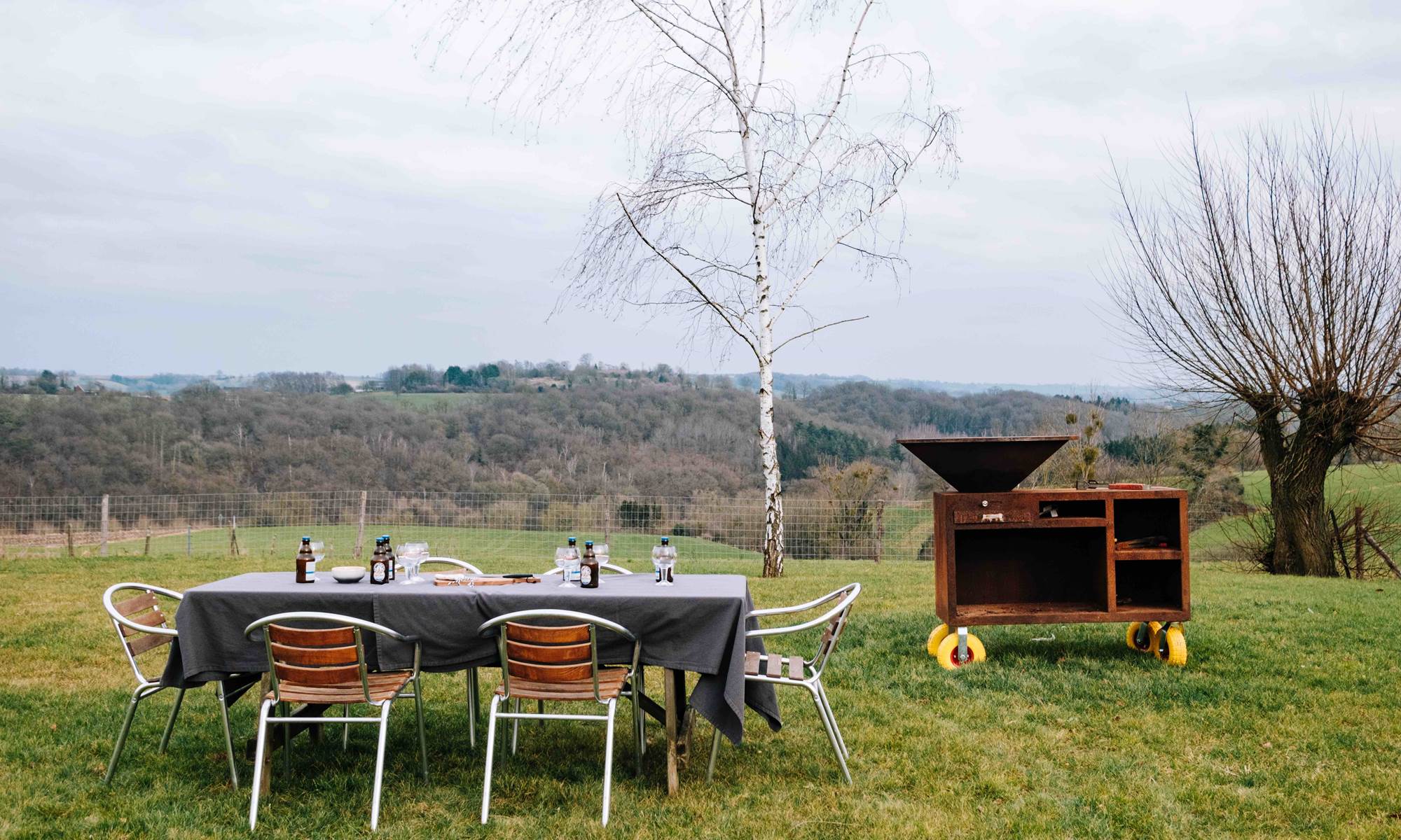 Jardin et terrasse avec vue panoramique sur le Pays de Herve