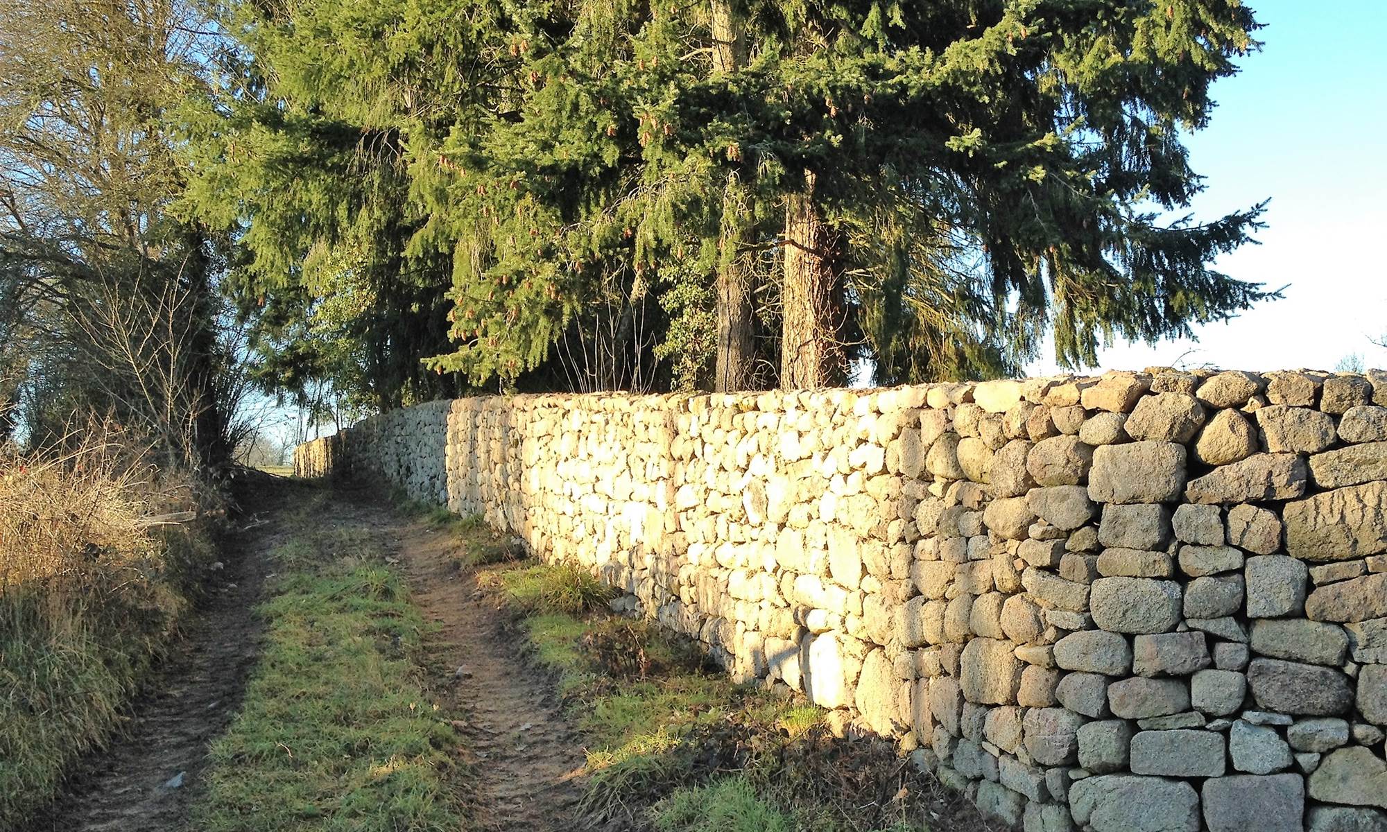 le mur d'enceinte du Domaine de Louveraude