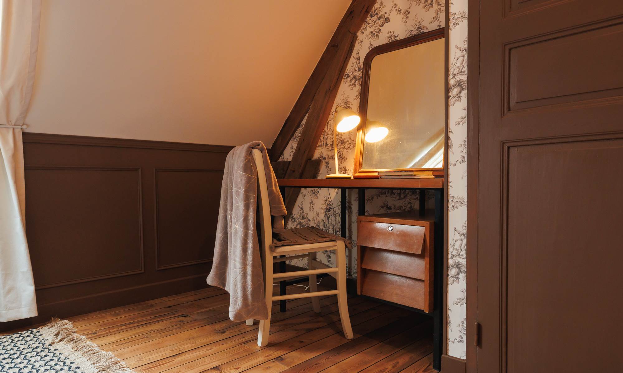 Bureau chambre chocolat gite de charme Le Quatre Feuilles proche Puy du Fou