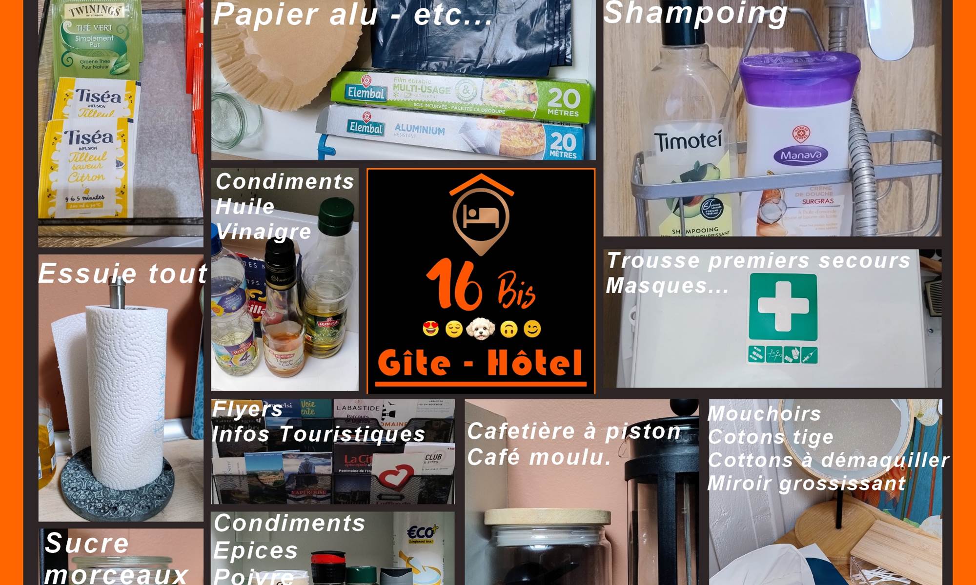 CAFE-THE-CONDIMENTS-PRODUITS HYGIENE-16 BIS GITE HOTEL-galerie