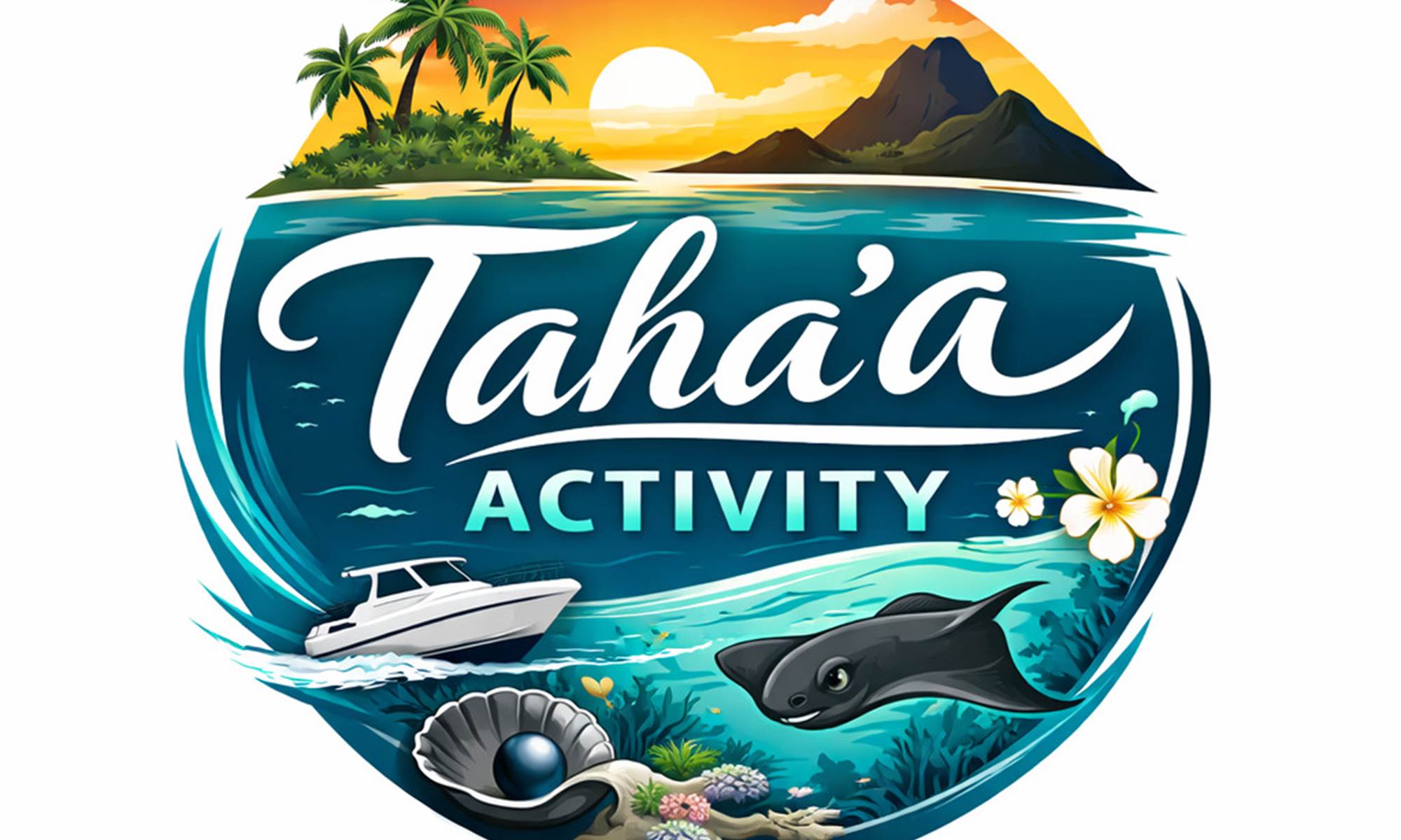Activite´ a` Taha'a dans lagon tropical