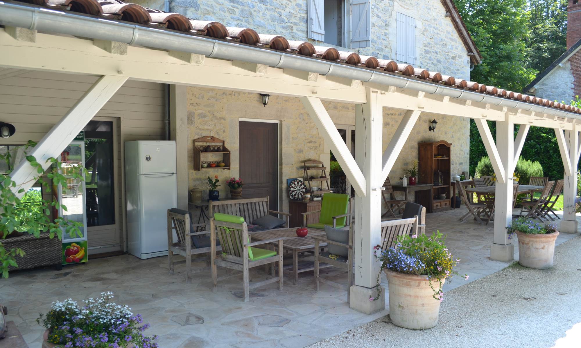 Vue d'ensemble de la terrasse-galerie