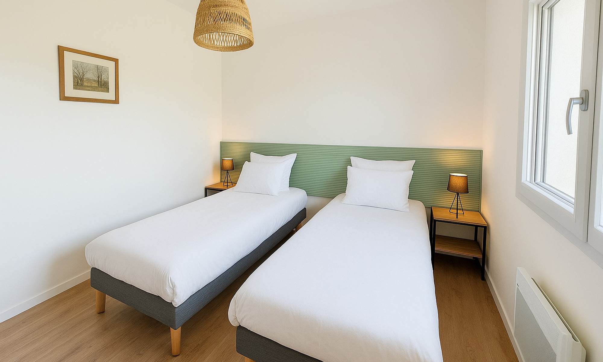 Gîte l'Unik - Chambre 1 "La Forêt" côté jardin - verdure