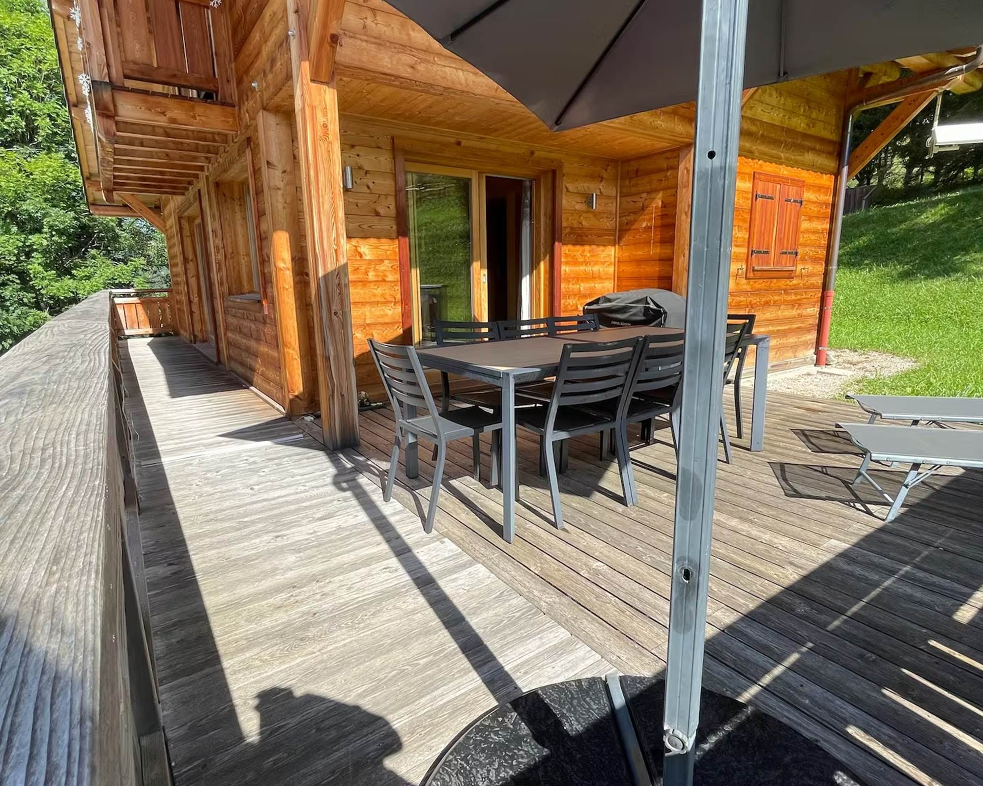 Terrasse, salon de jardin, plancha