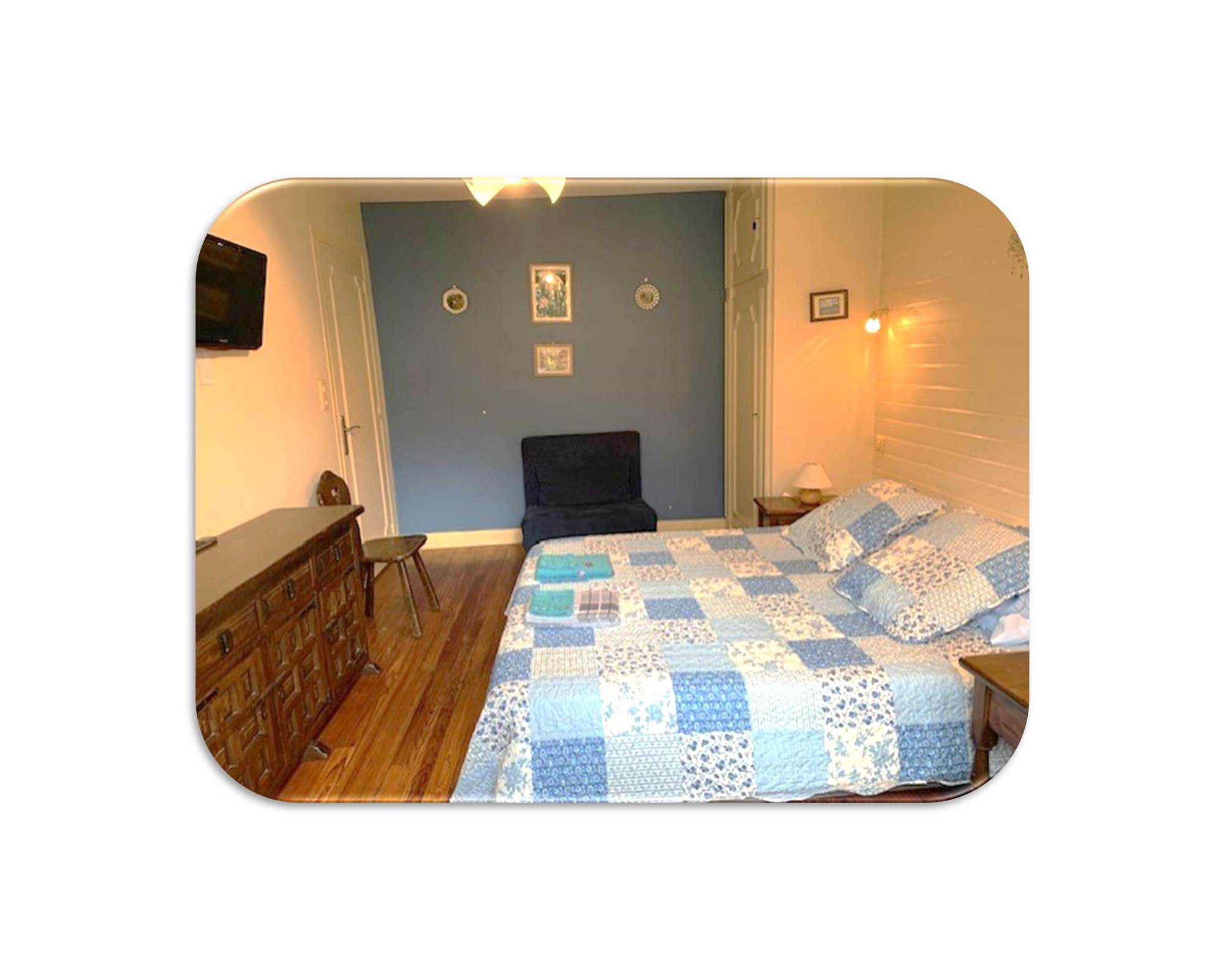 Chambre lit 160 avec TV au calme