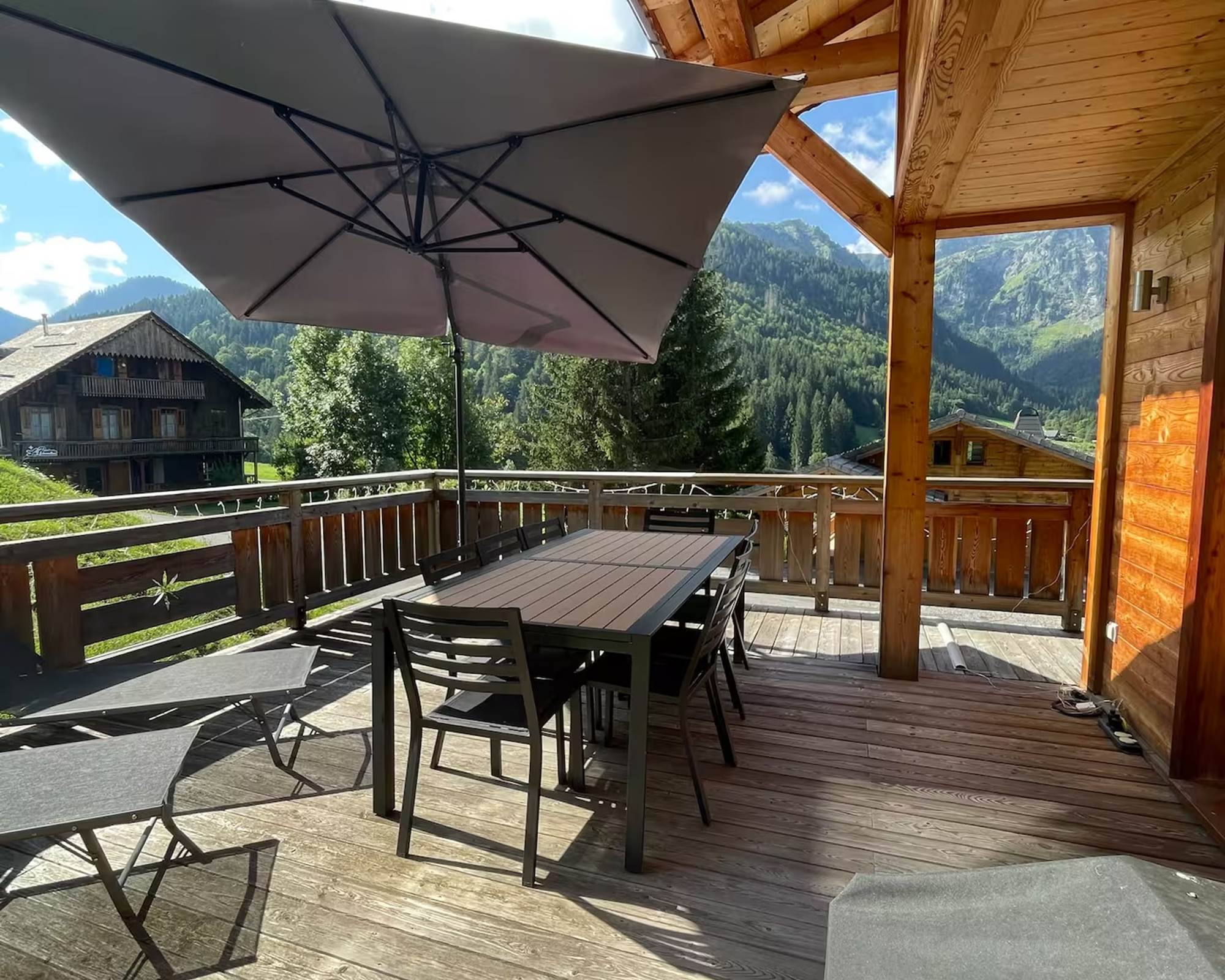 Terrasse, salon de jardin, plancha