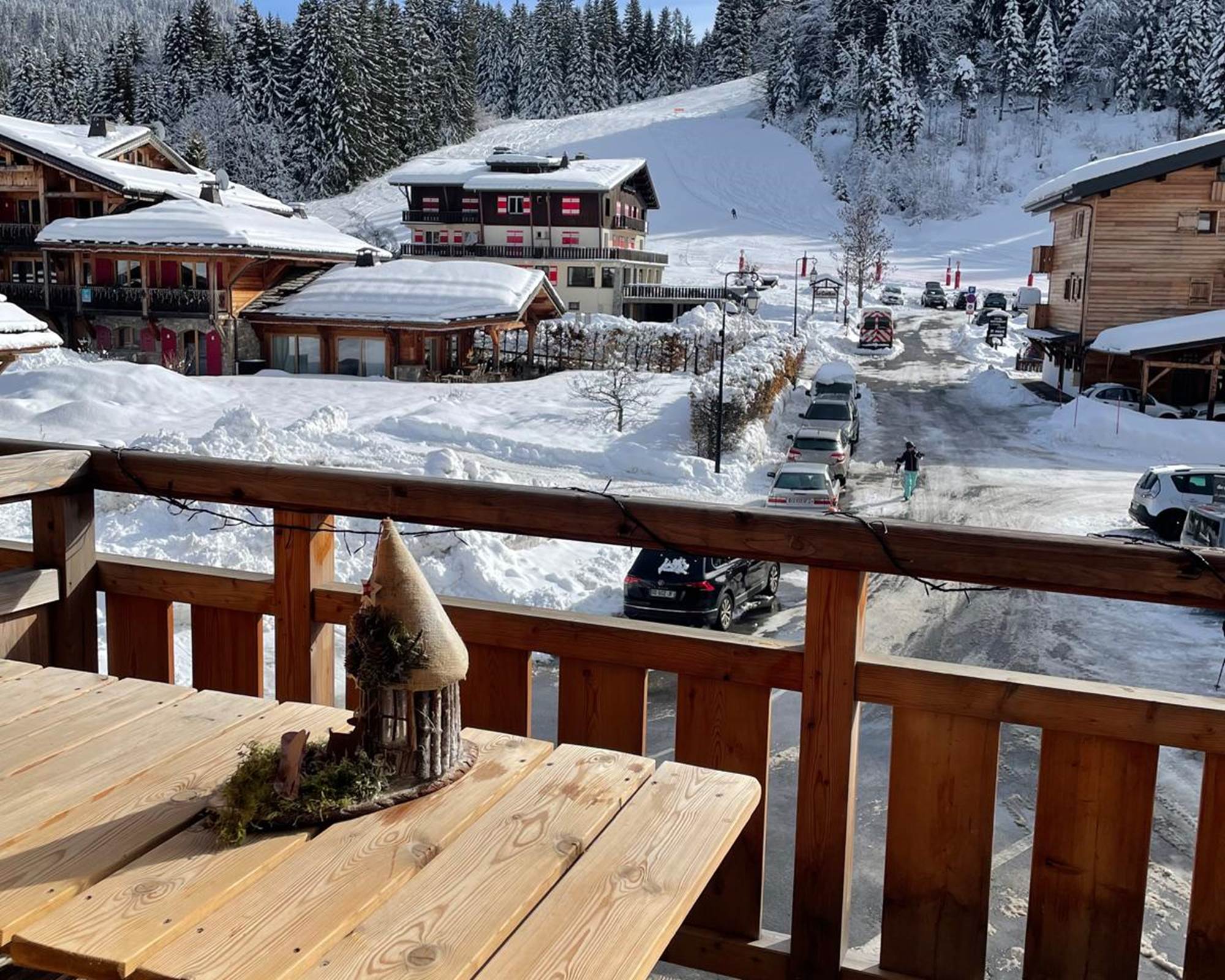 La vue au pied des pistes