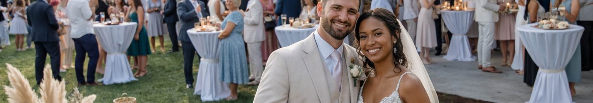 Réception de mariage sous le preau bois