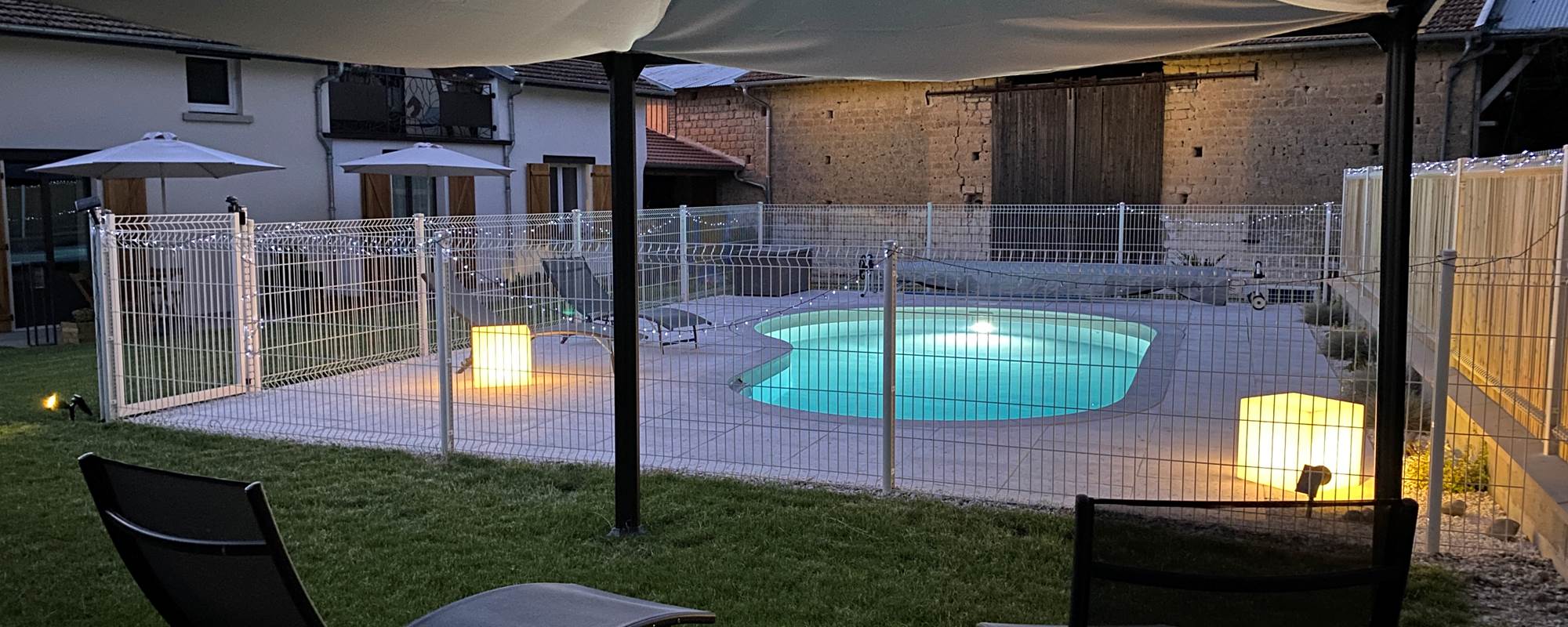 piscine en clair obscure