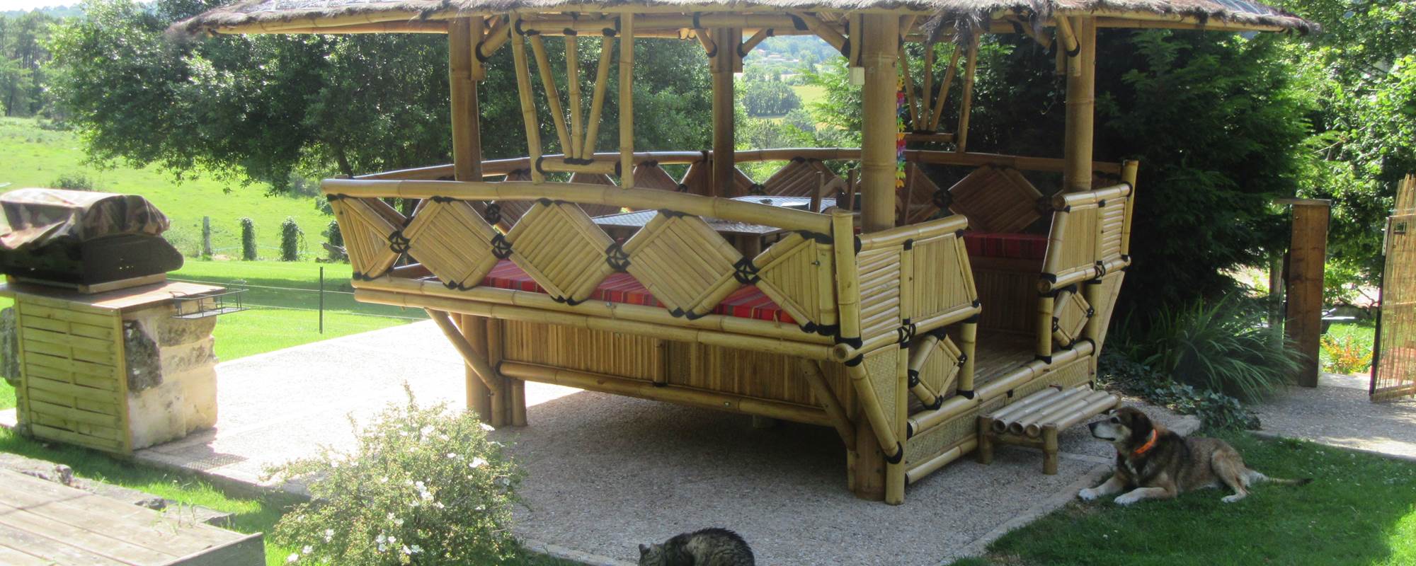 piscine + cuisine d'été + payotte + plancha