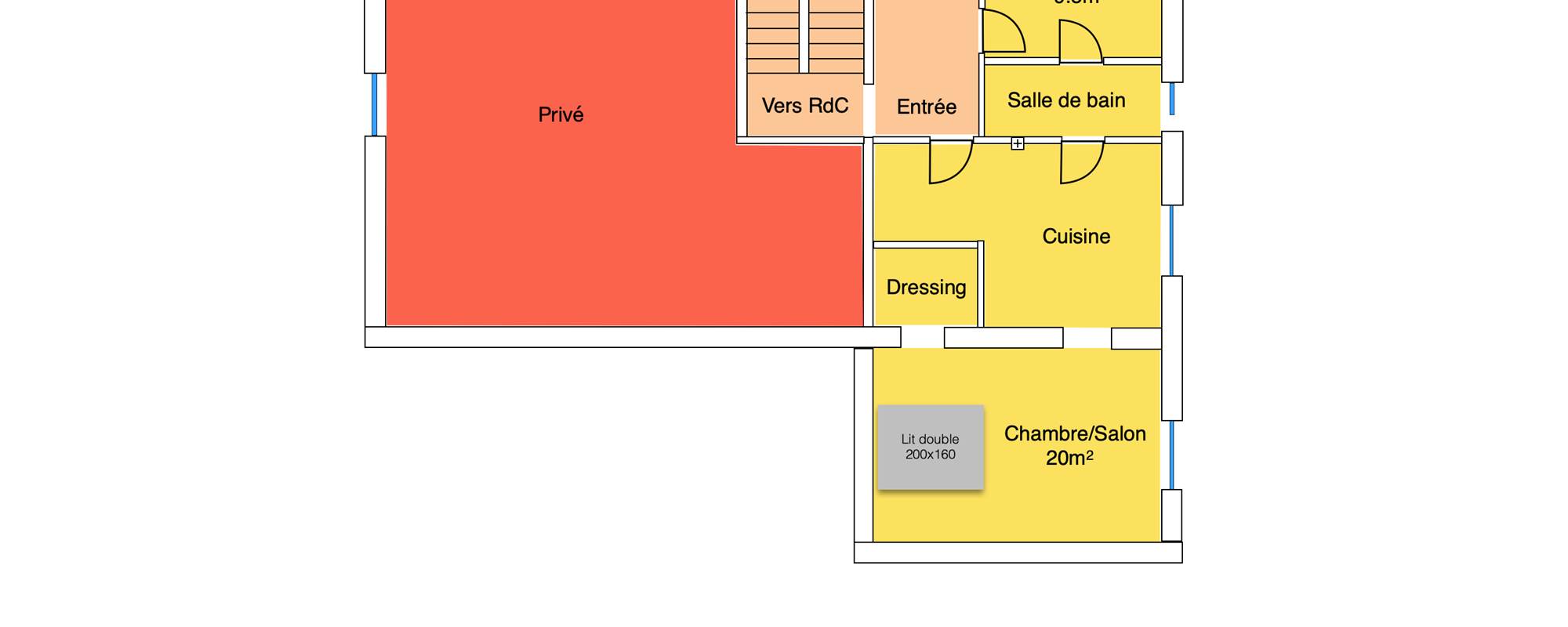 Les espaces du gite plein pied