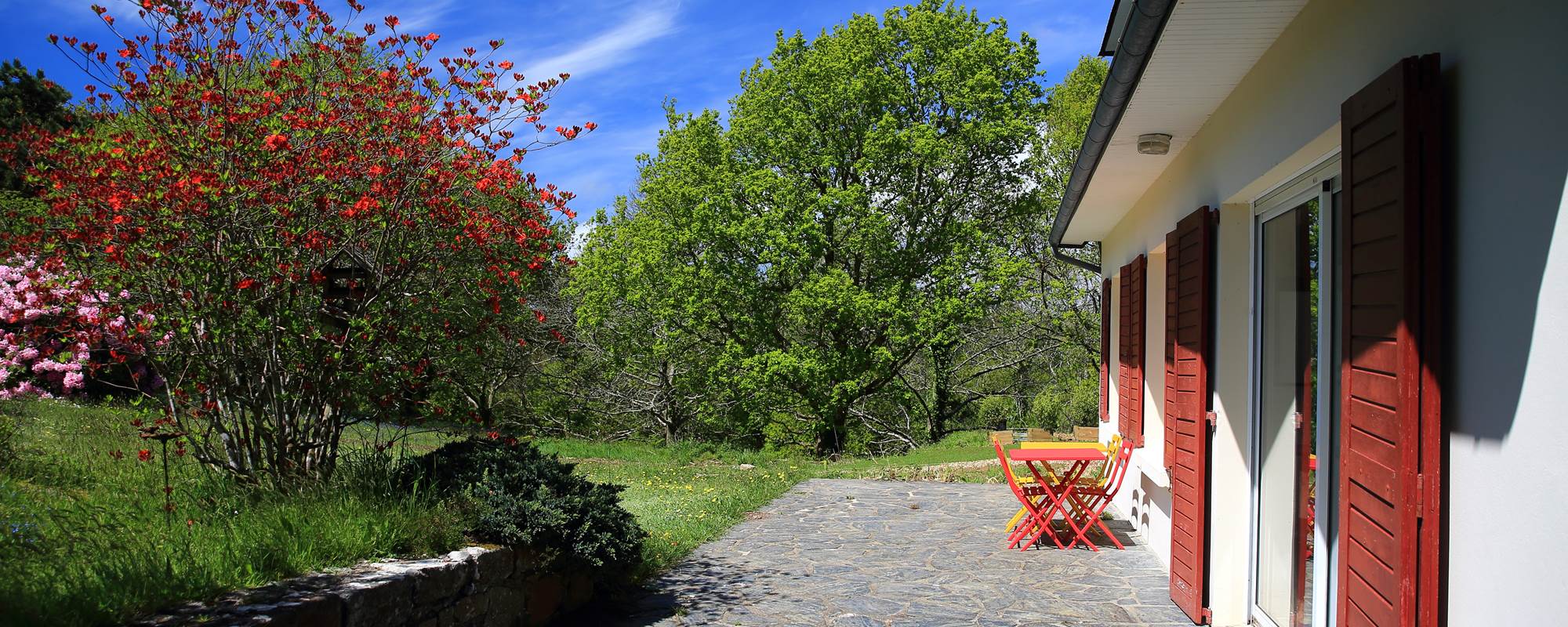 terrasse de notre maison  à  Ploulec'h