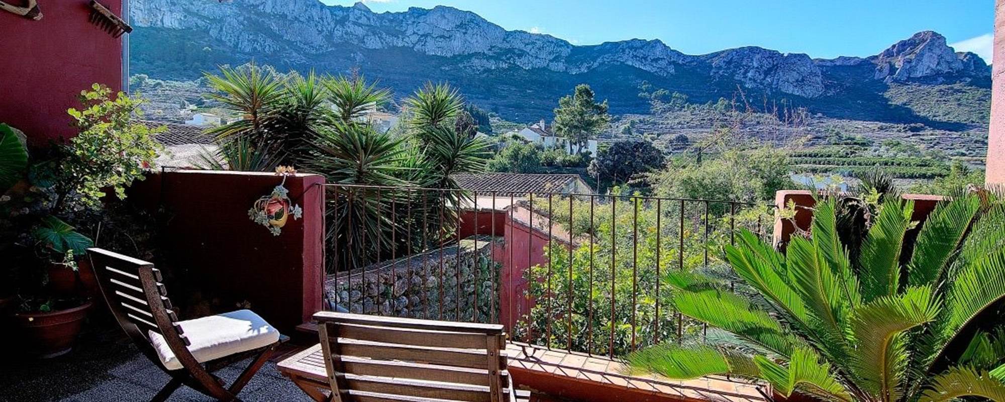 View on the terrace in summer