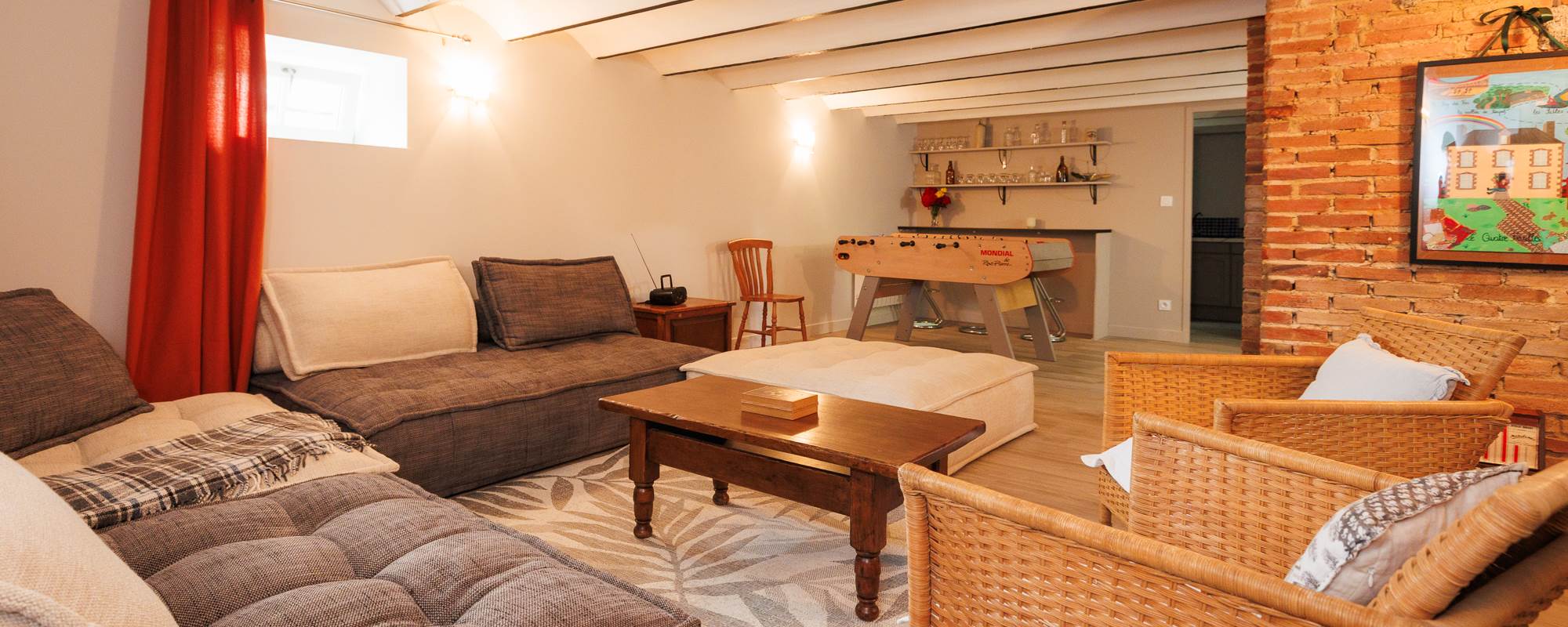 Salon salle de jeux gite de charme le Quatre Feuilles proche Puy du Fou