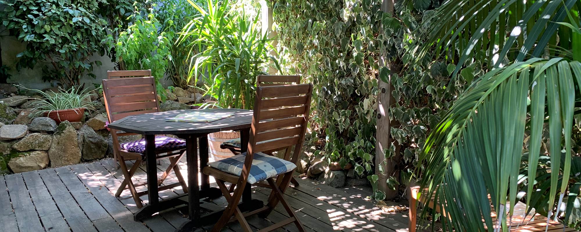 La terrasse de la chambre "GLYCINE"