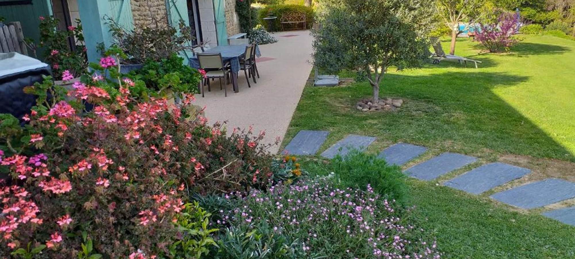 La terrasse du Castelbosc plein sud face au PIC du MIDI