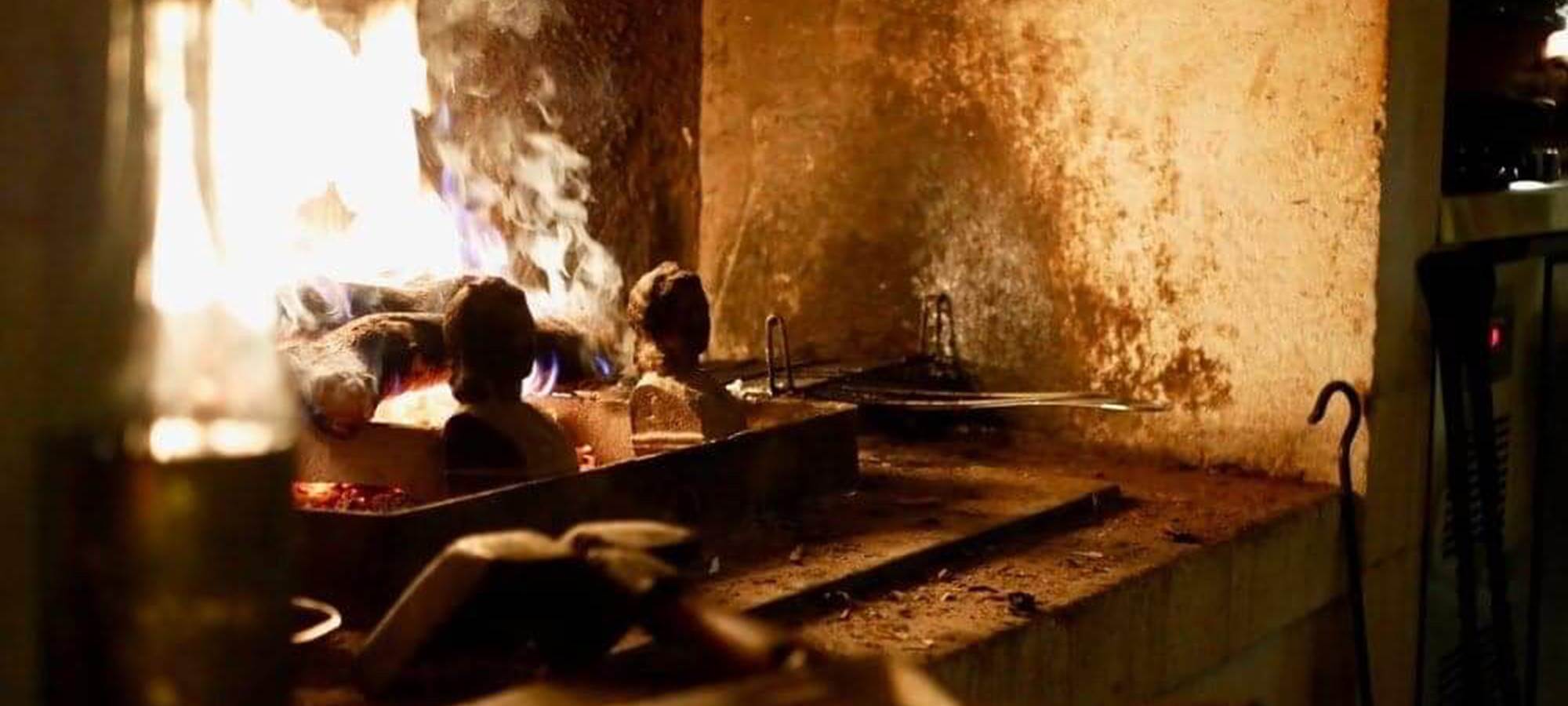 Cheminé du restaurant