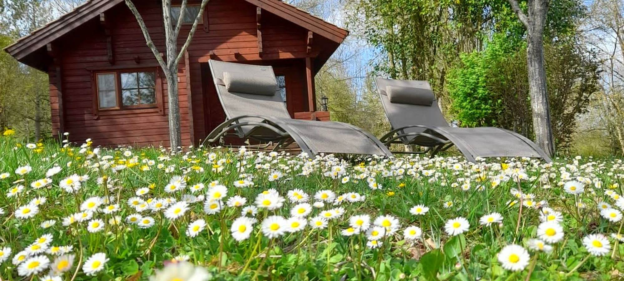 Village de Gîtes LES CHALETS DE GRAZIMIS - vacances dans le Gers - 47 grazimis parc fleurs