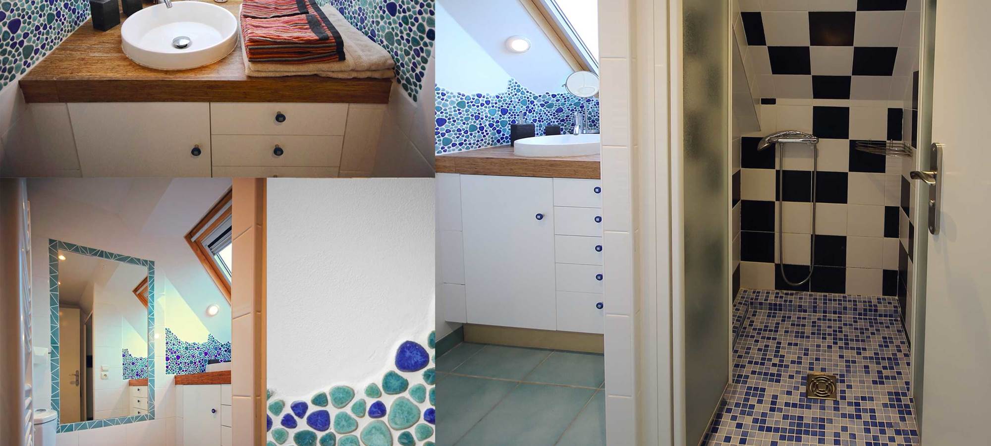 4x3 Salle de Bain Bleue