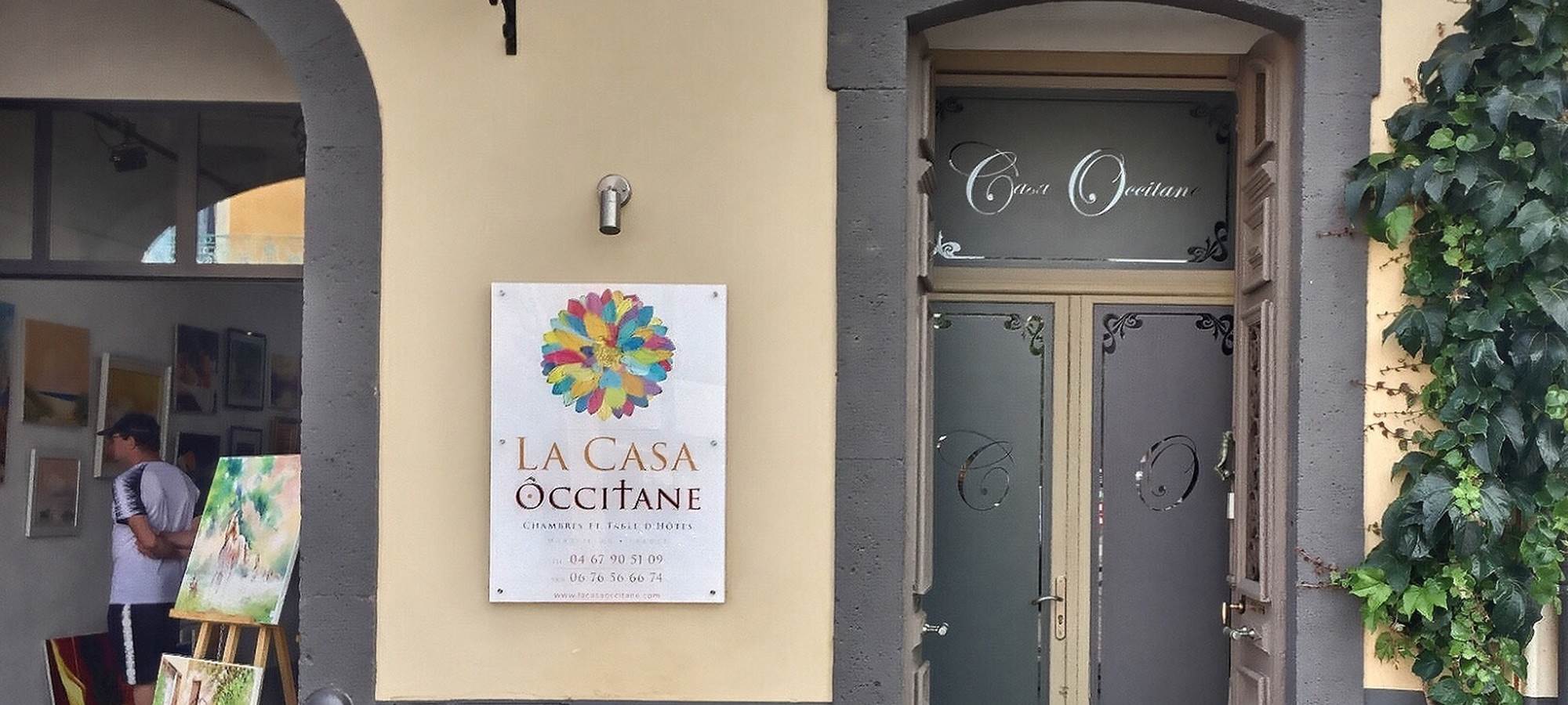 entrance of the B&B La Casa Occitane