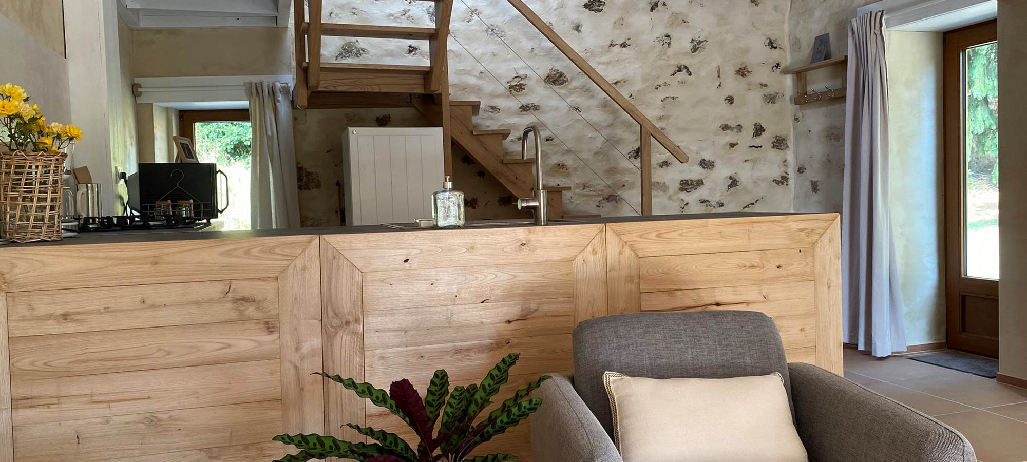 Les terres de la chouette, intérieur du gîte de la chevêche