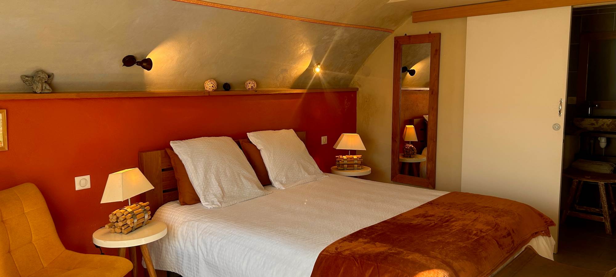 la calade chambres d'hotes et espace bien être ardèche chambre terracotta