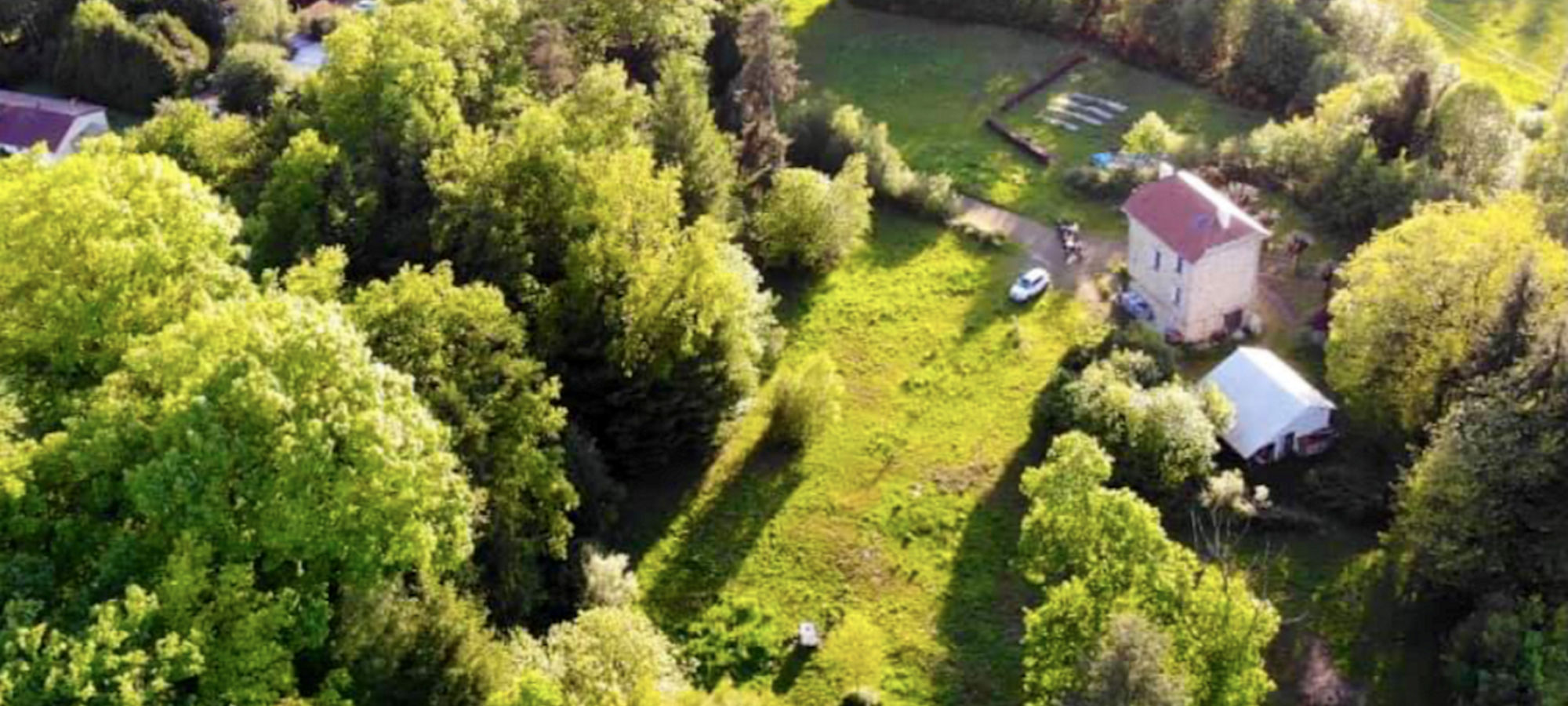 Maison d'hôtes Il était une fois - Vue aérienne du parc