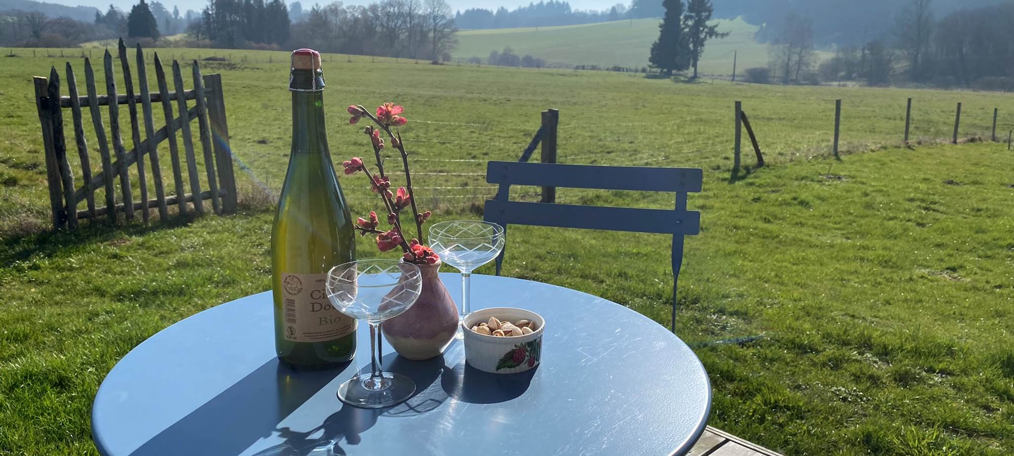 Les terres de la chouette, apéro dans un cadre paisible et verdoyant