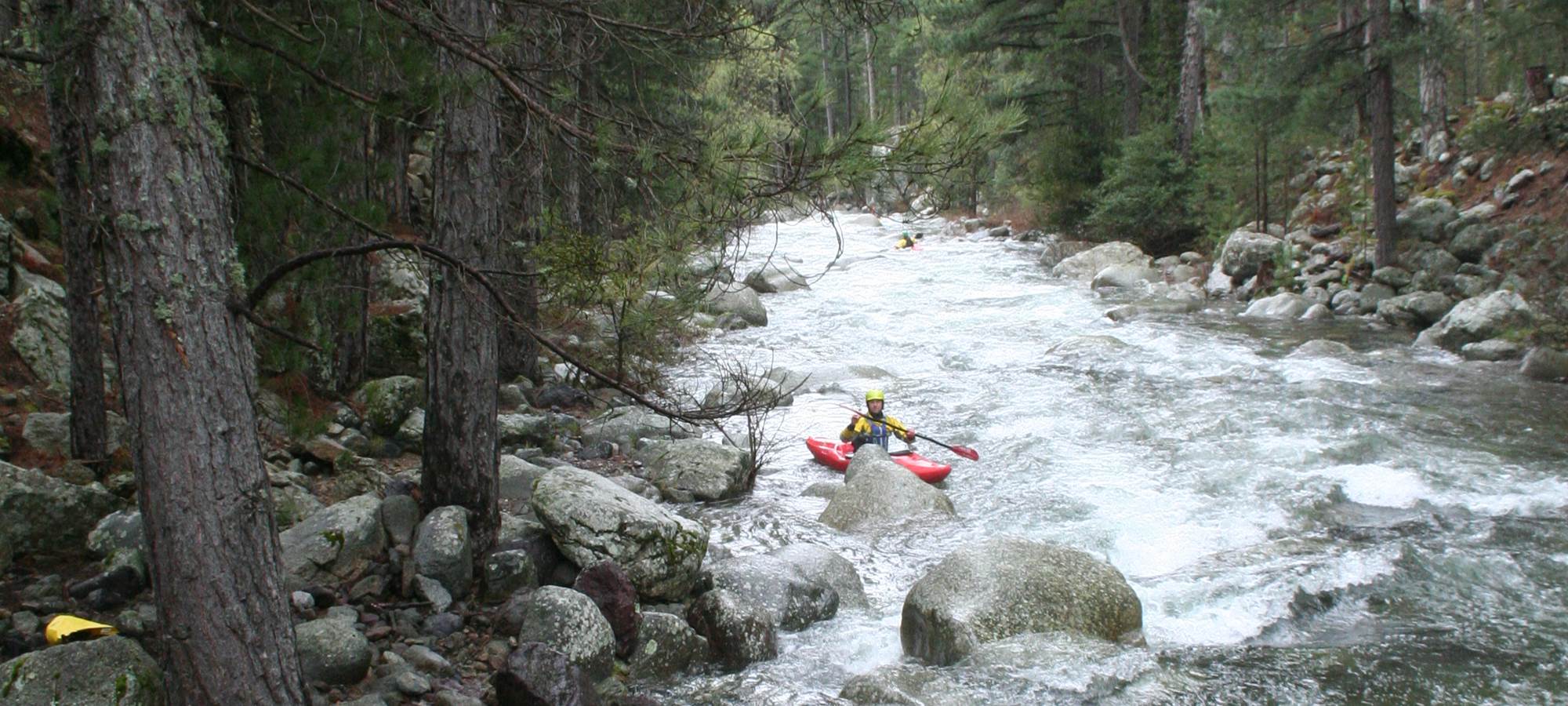 canoë kayak en rivière / forêt de Calasima