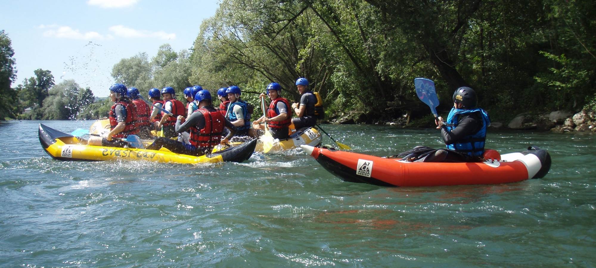 raft Hotdog airboat Evasi'eau