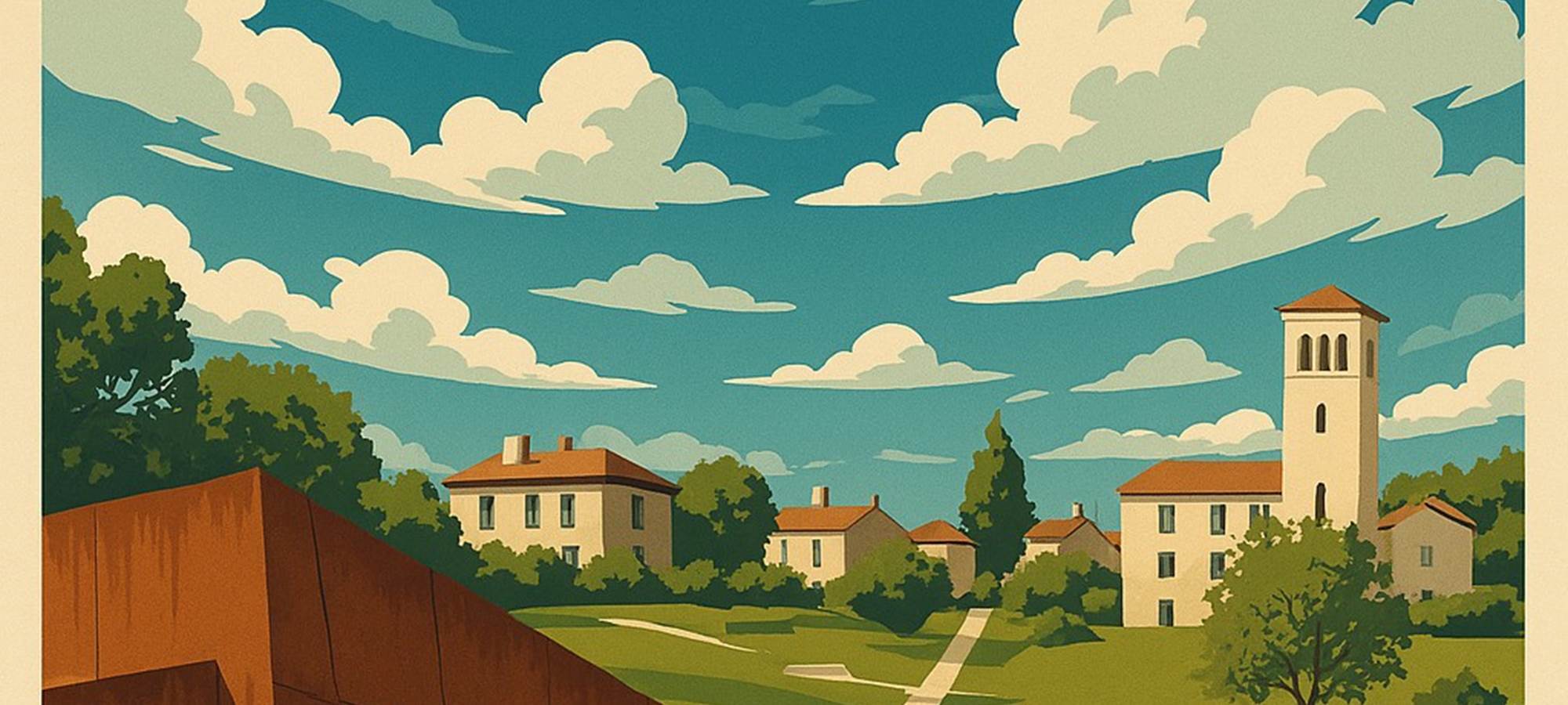 poster oradour sur glane pour le clos des hirondelles en limousin