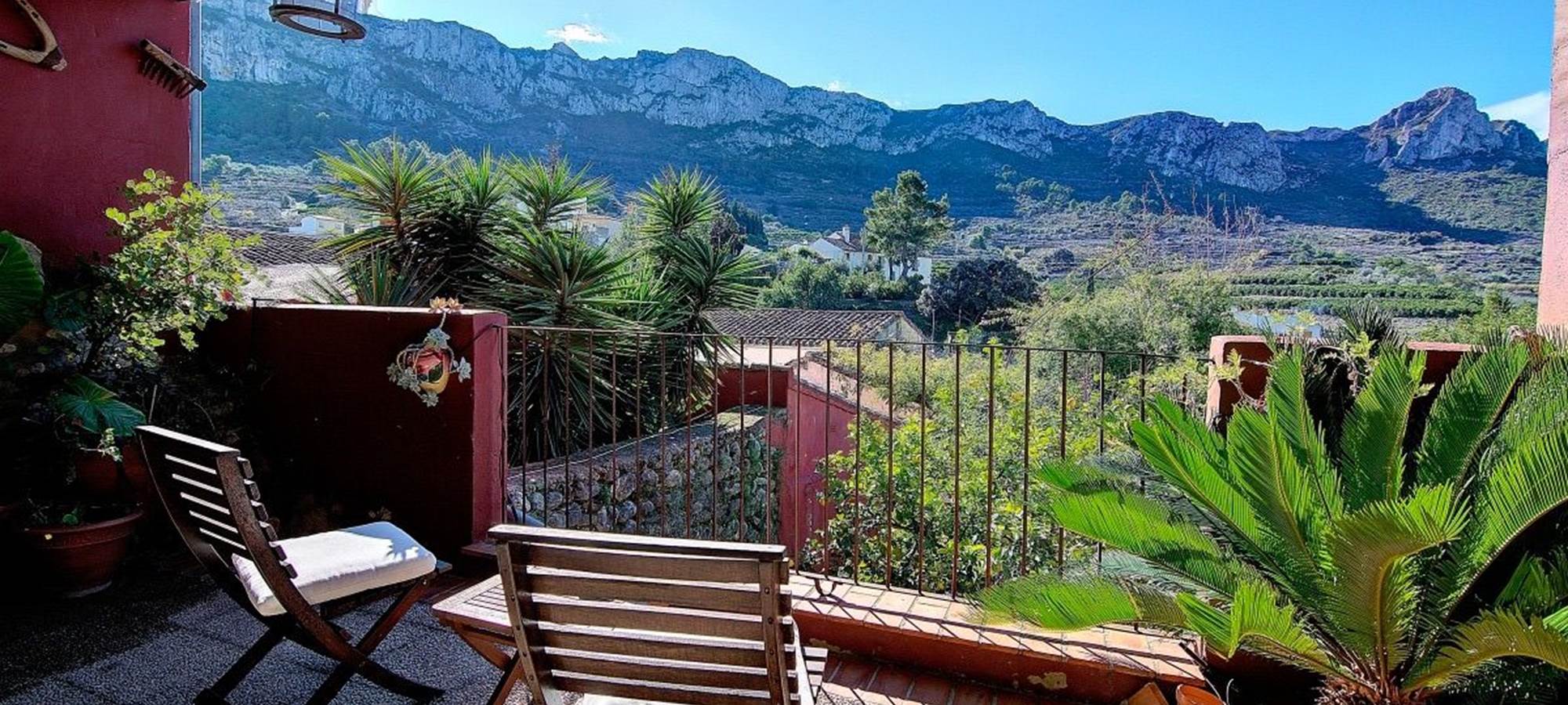 View on the terrace in summer