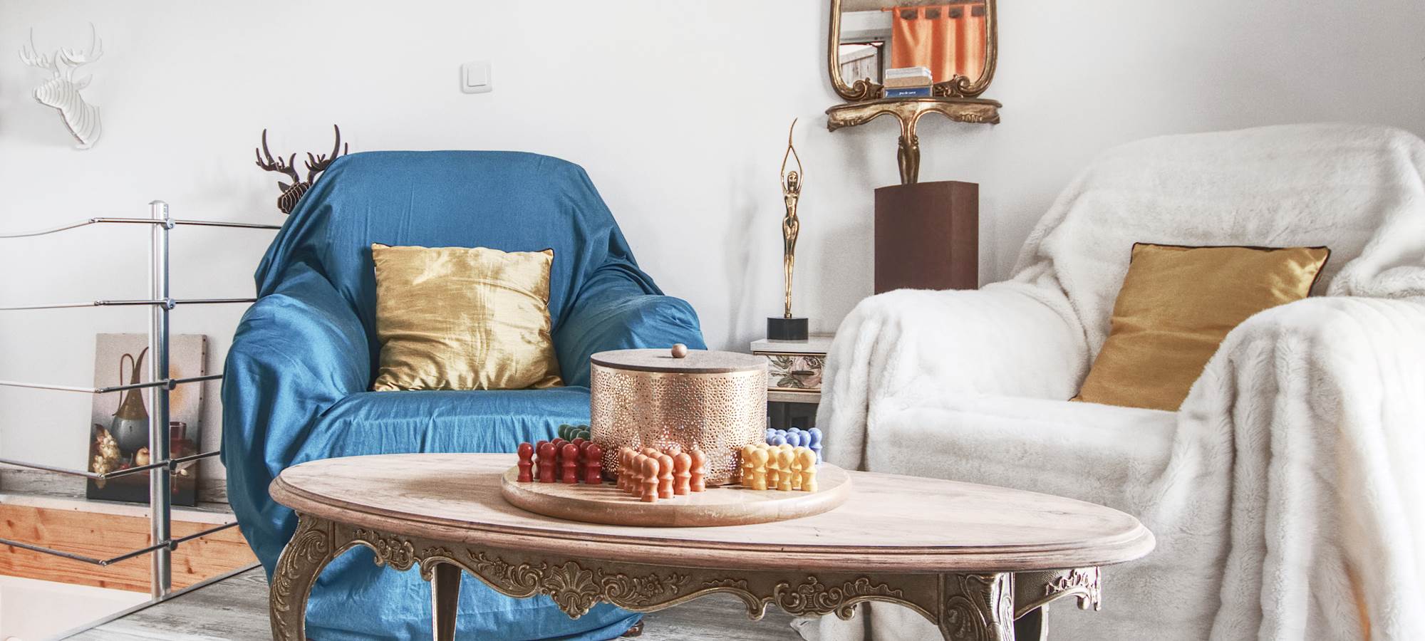 coin salon du "gîte intimité"