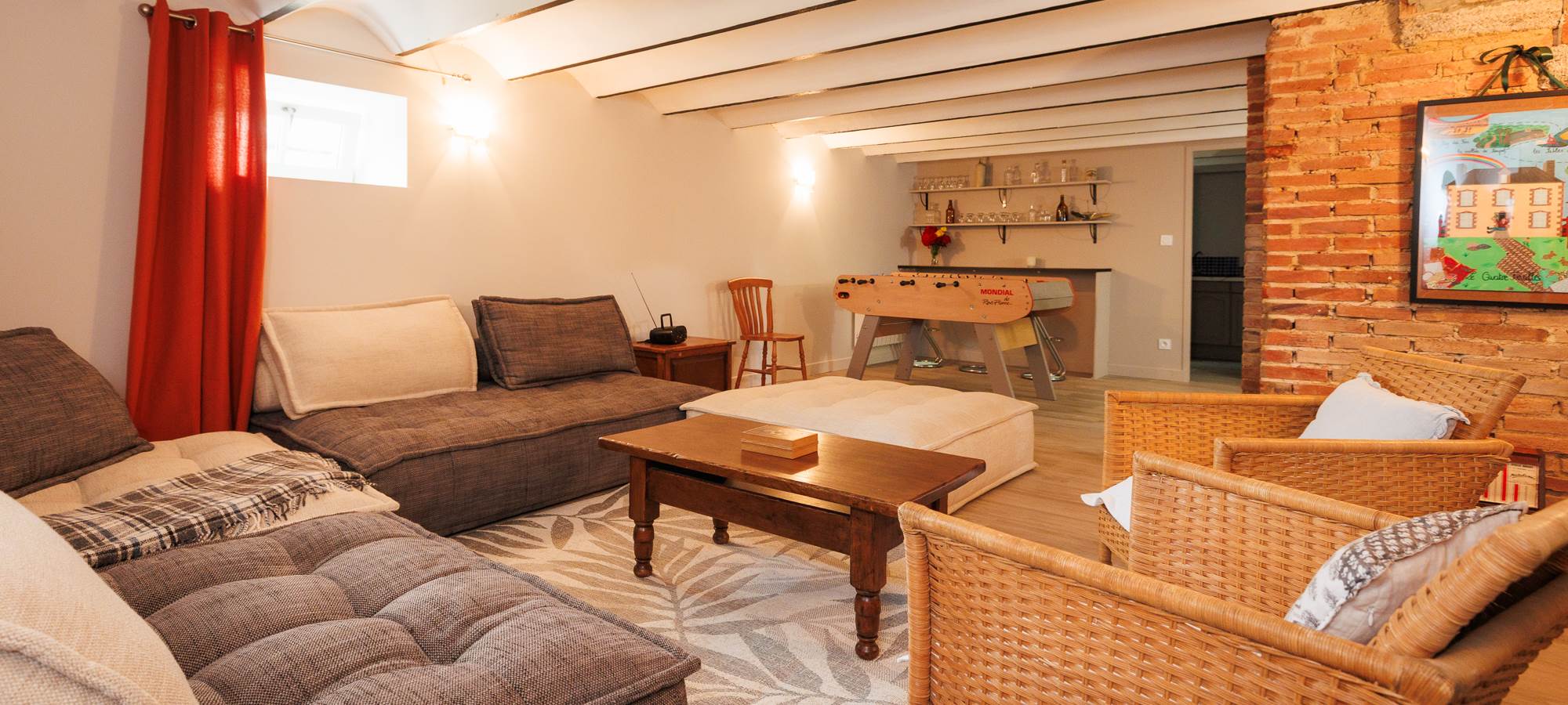 Salon salle de jeux gite de charme le Quatre Feuilles proche Puy du Fou