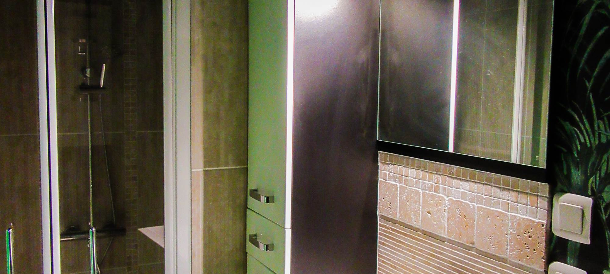 salle de bain "gîte intimité" avec grande douche à l'italienne