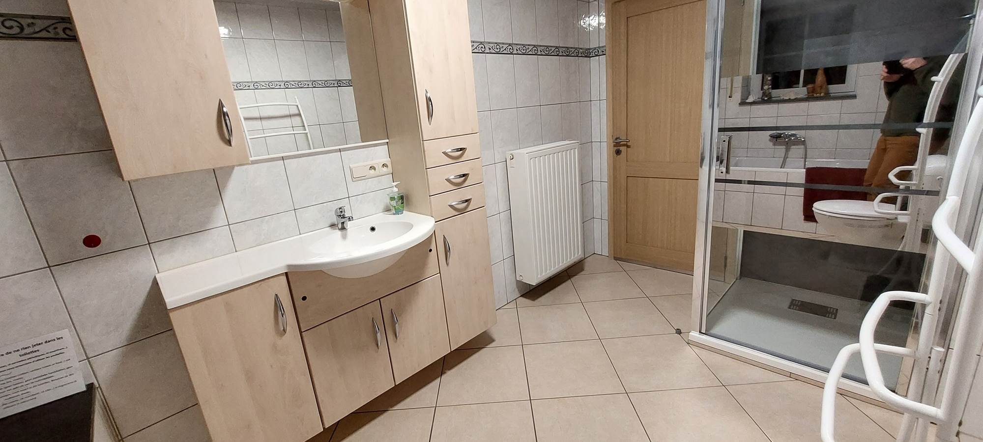 salle de bain gîte sous la grange